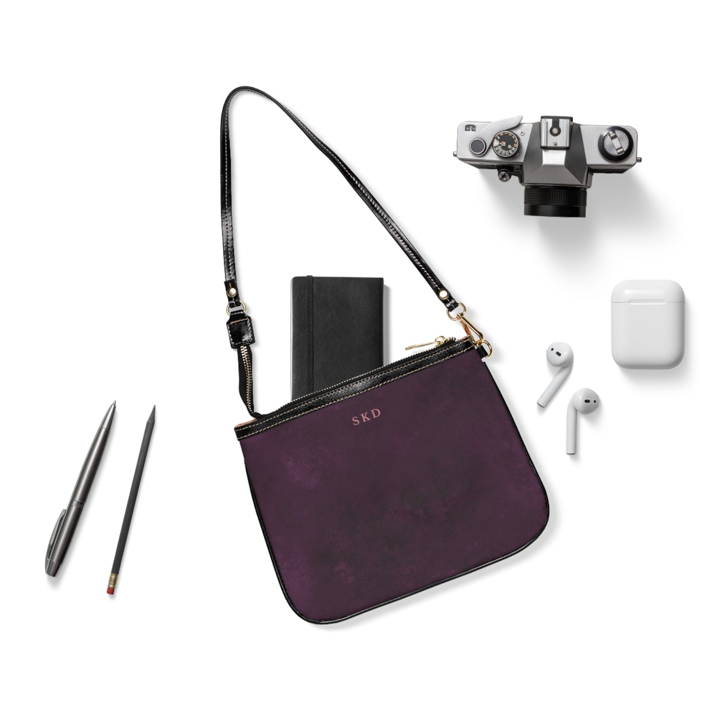 Core Collection: Nocturne Velour | Royal Purple-Toned Small Shoulder Bag | Elegance for Effortless Sophistication