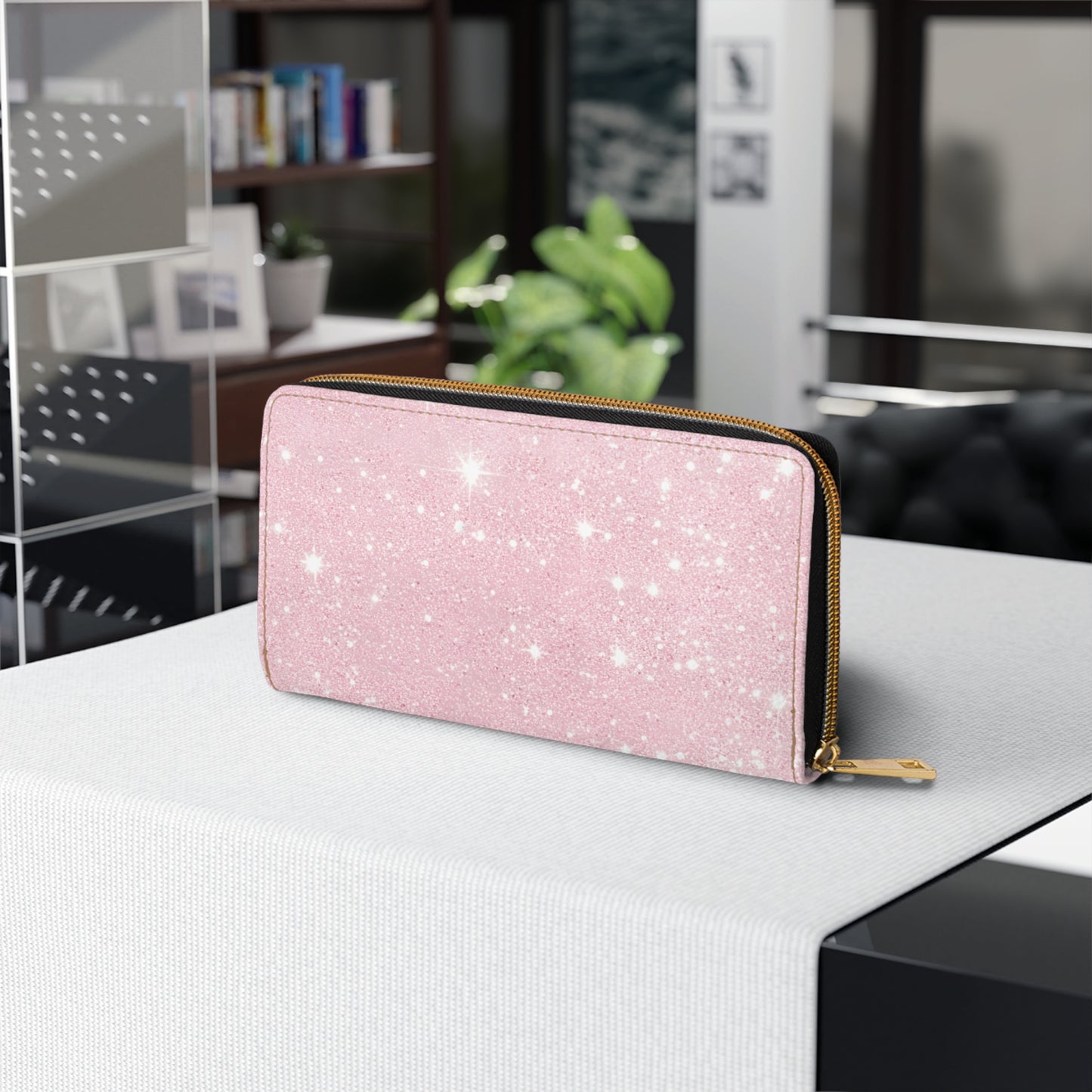 LIMITED EDITION: Stardust Enchantment | Luminous Rose Zipper Wallet | Radiant Grace From the Light Within