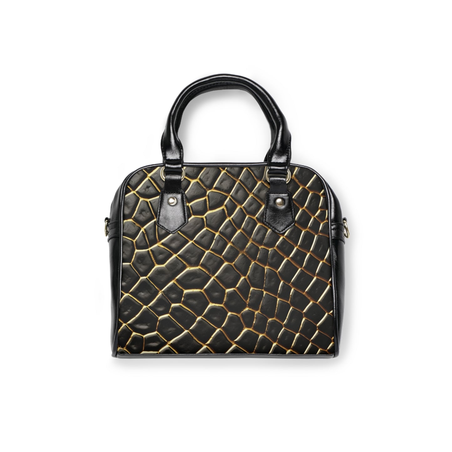 LIMITED EDITION: Obsidian Venom | Striking Black & Gold Shoulder Bag | Fierce Luxury with Timeless Edge