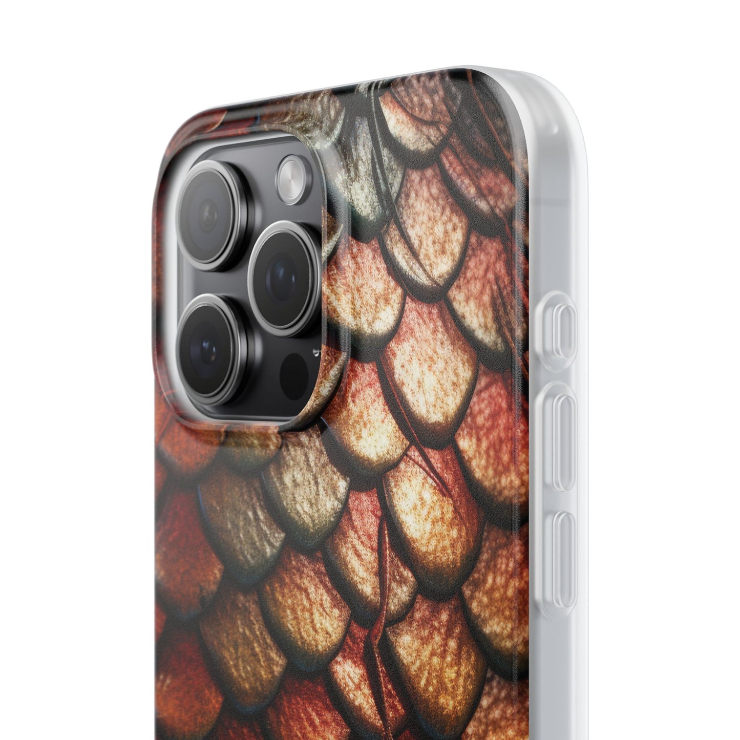 LIMITED EDITION: Enchanging Mystique |  Multi-Color Dragon Scale iPhone Case | Shock-Absorbing TPU Protective Cover, Slim & Wireless Charging Compatible, All iPhone Sizes