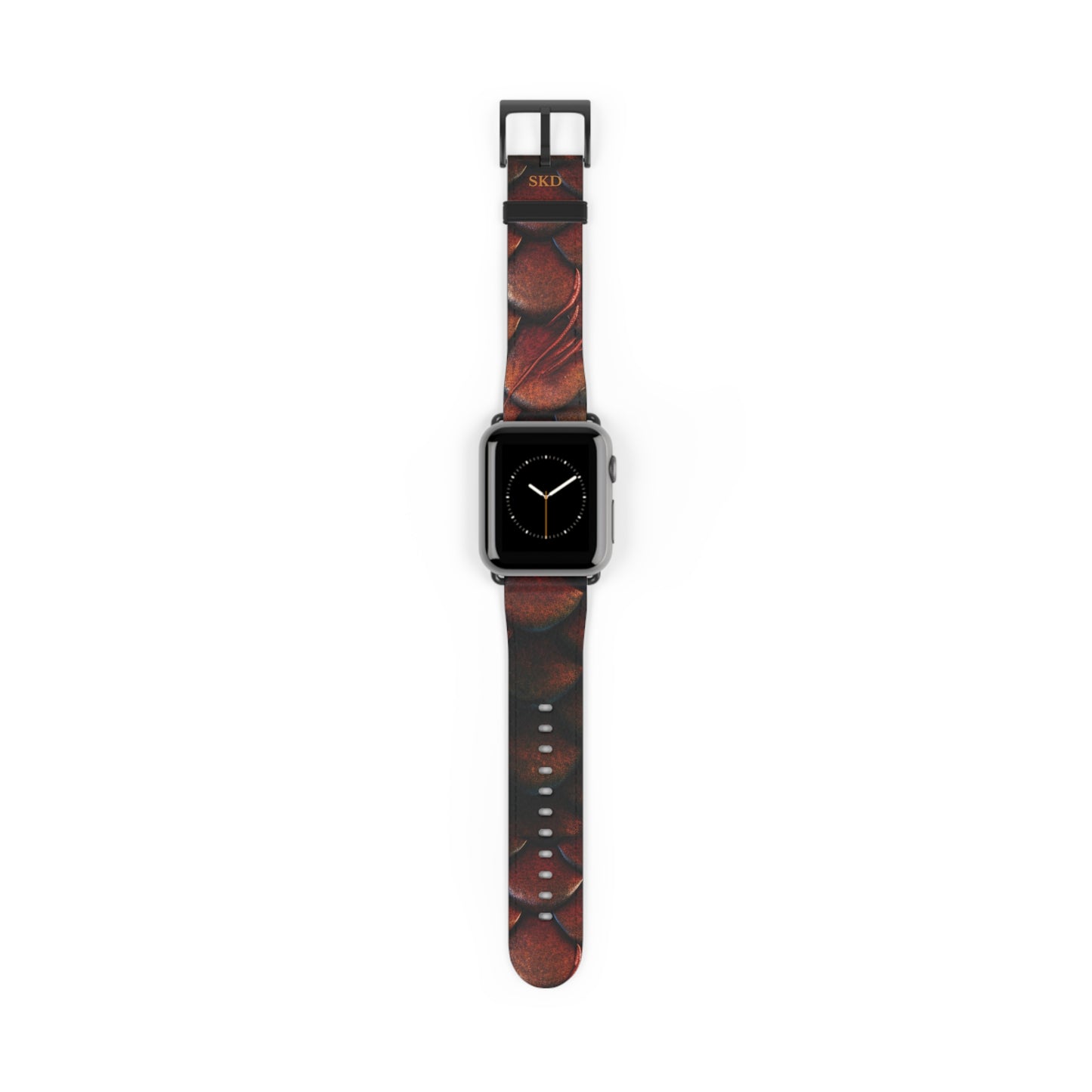 LIMITED EDITION: Enchanting Mystique | Luxurious Multi-Color Dragon Scale Apple Watch Strap, RoHS, REACH & Intertek Certified (Red Version) | Stainless Steel Buckle, All Series Compatible
