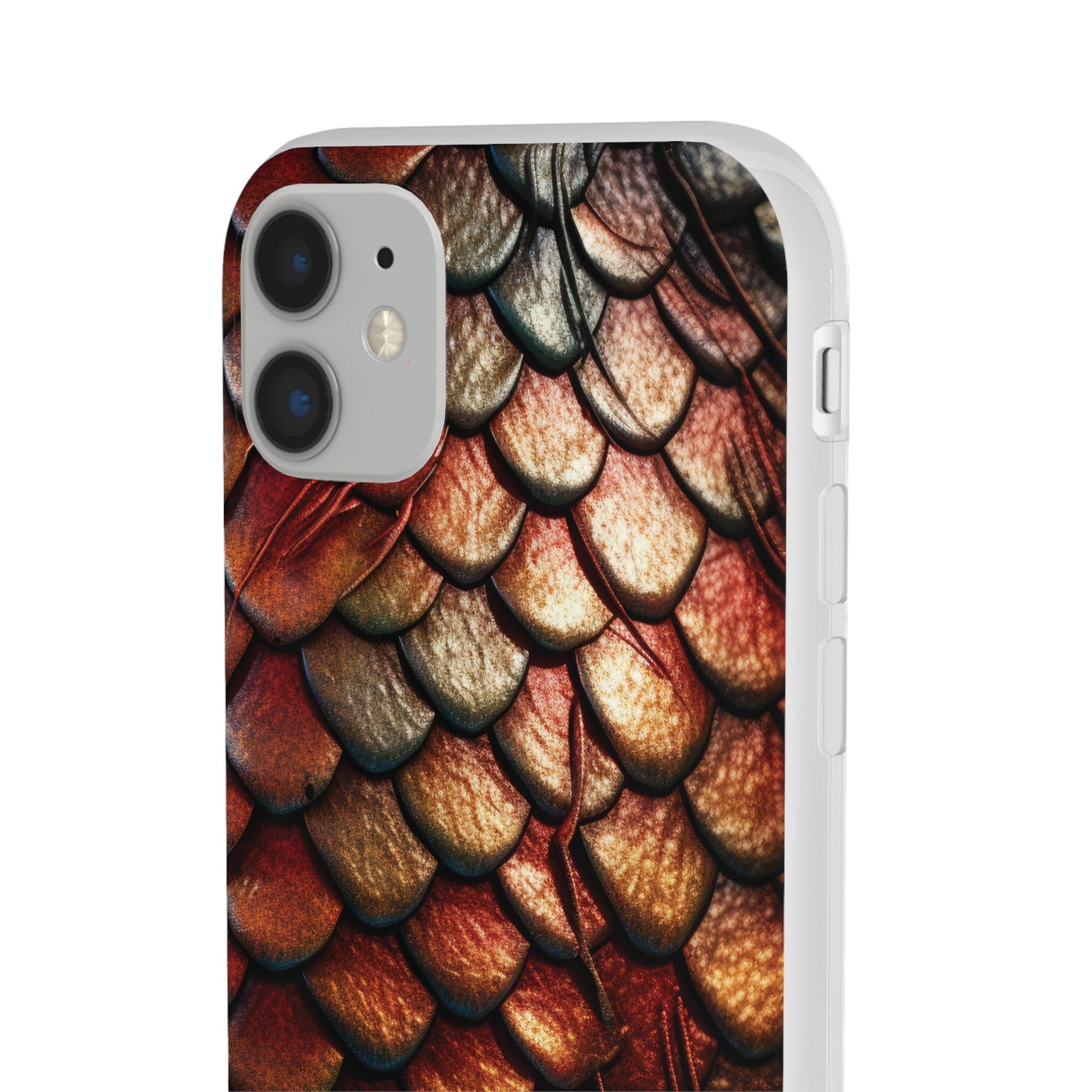 LIMITED EDITION: Enchanging Mystique |  Multi-Color Dragon Scale iPhone Case | Shock-Absorbing TPU Protective Cover, Slim & Wireless Charging Compatible, All iPhone Sizes