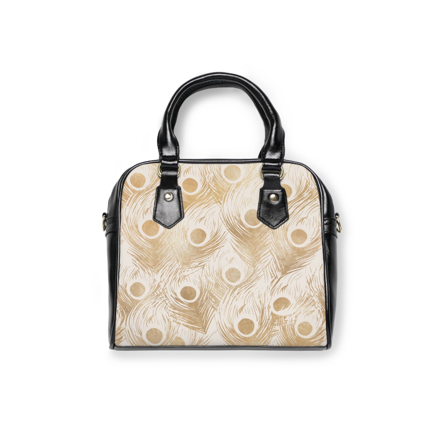 Collector’s Vault: Golden Plume | Gold Feather-Patterned Handbag | Timeless Elegance in a Radiant Design