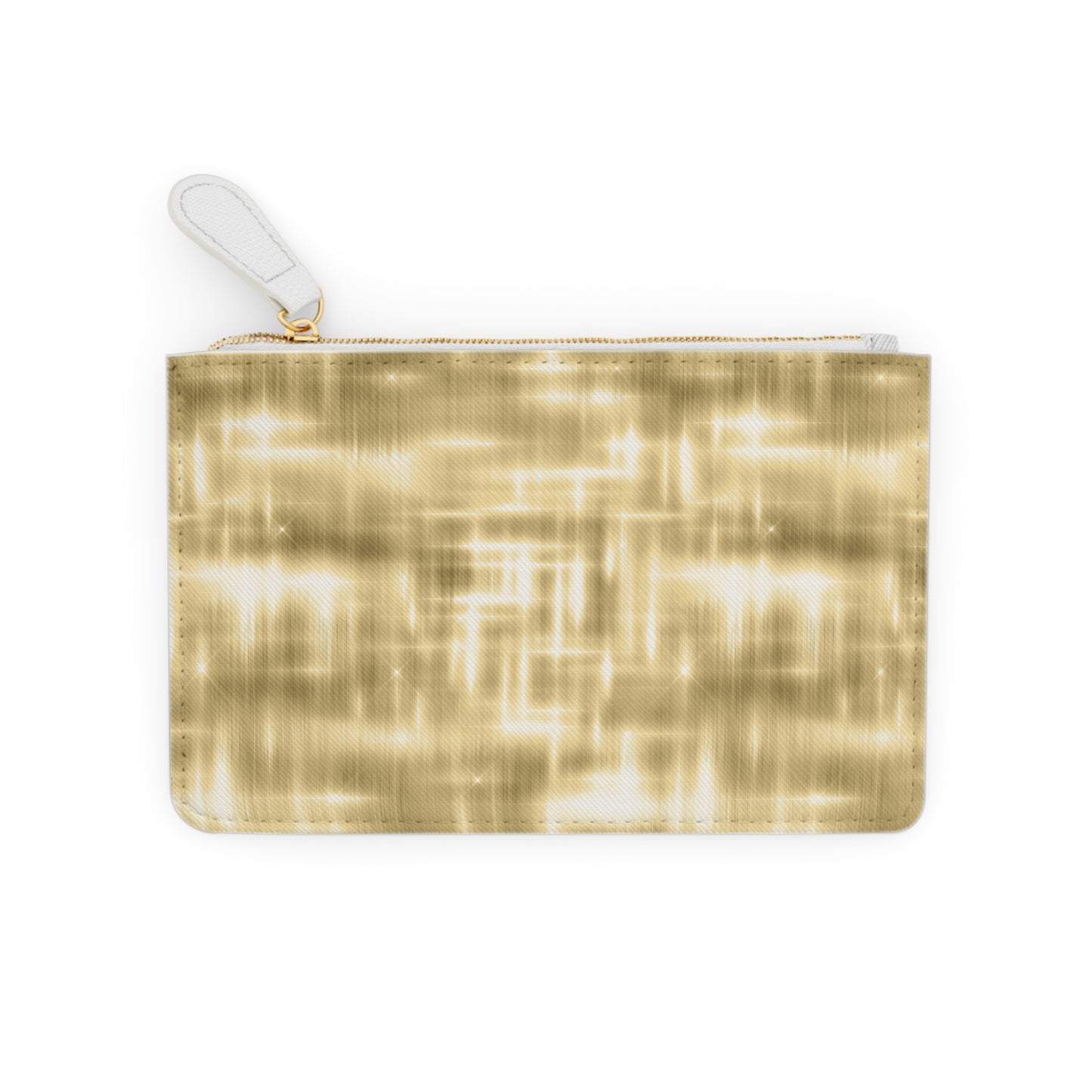 Collector's Vault: Aurum Gala | Glitter & Gold Smooth Mini Clutch Bag | Radiant Showpiece for Grand Occasions