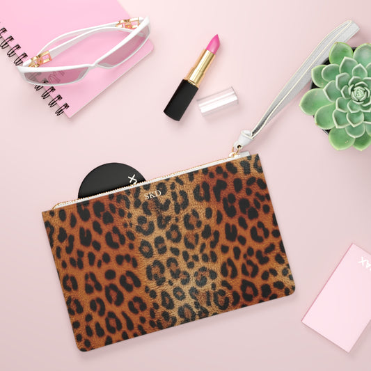 Elysian Safari | Leopard Faux Leather Clutch Bag | Timeless Glamour with a Wild Edge