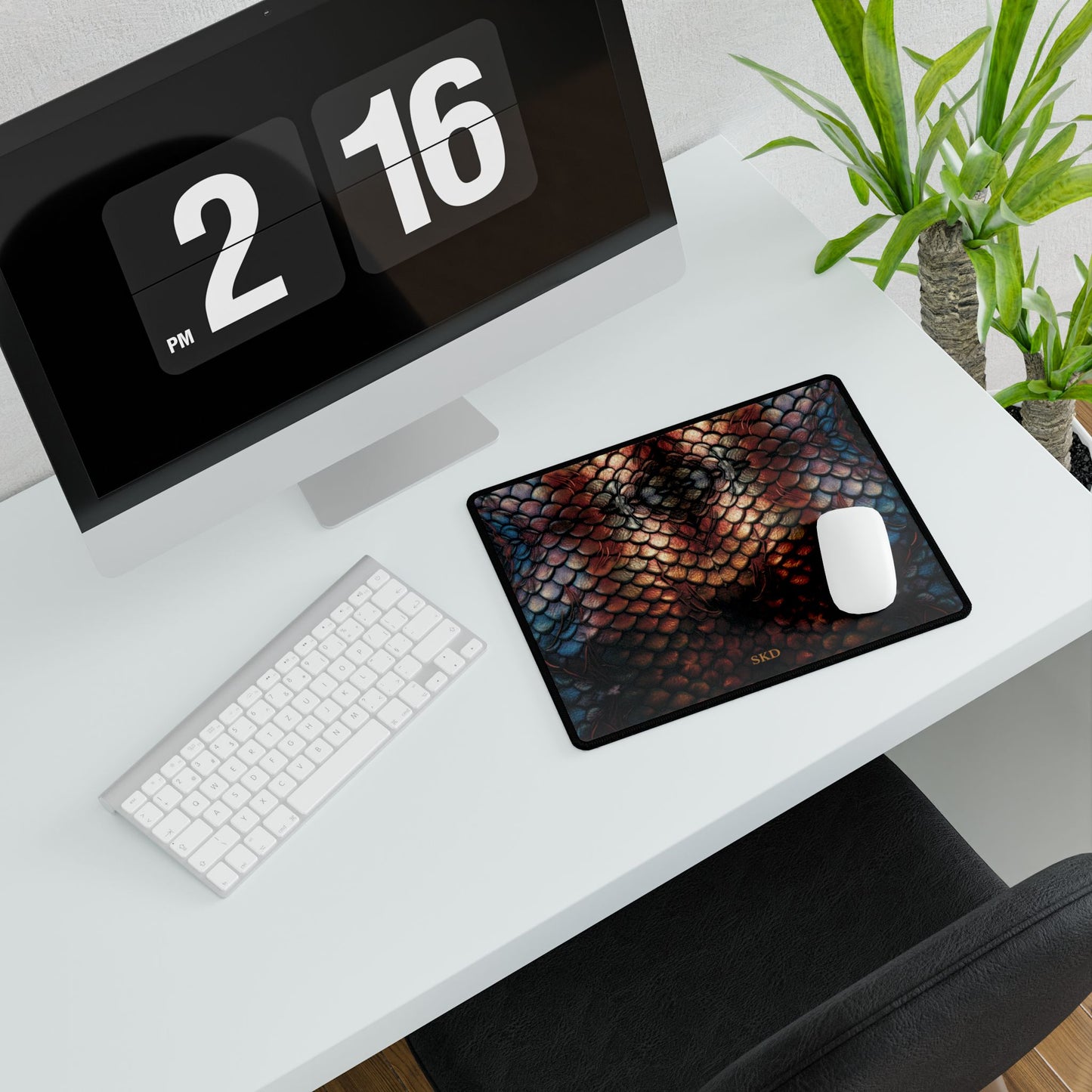 LIMITED EDITION: Enchanting Mystique | Luxurious Multi-Color Dragon Scale Computer Desk Mat | Artistic Showpiece for Creative Spaces