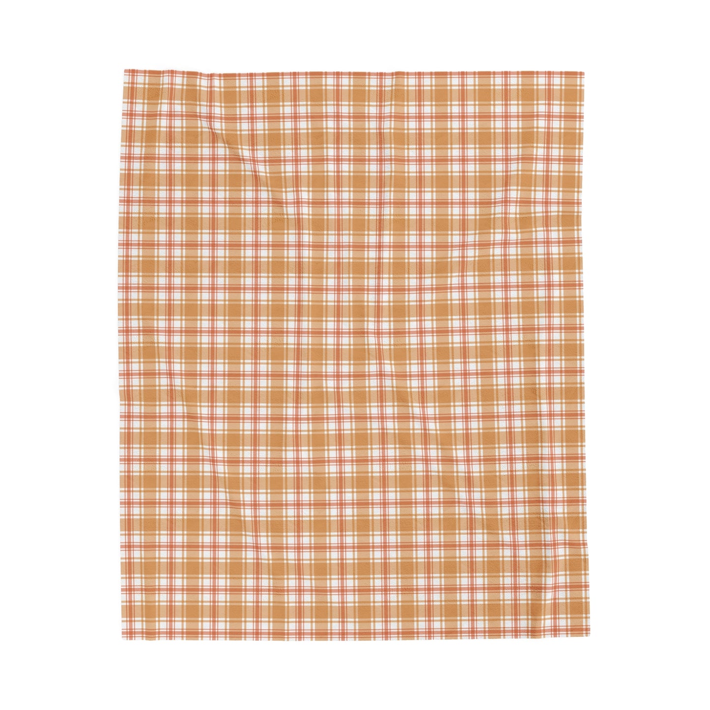 Custom Brown Stripe Plush Velveteen Plaid Blanket – Cozy, Soft, and Perfect for Personalized Gifts | 50x60