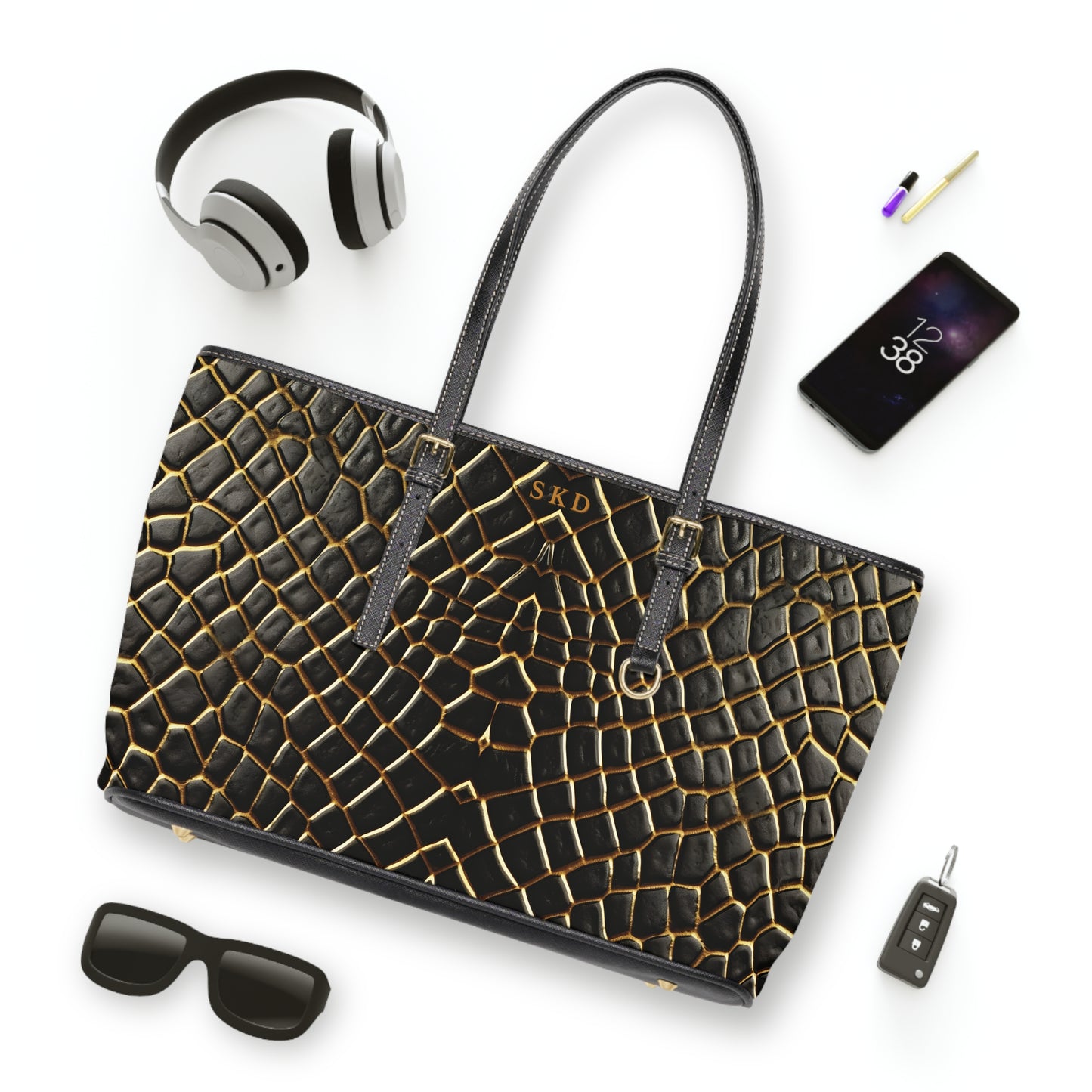 LIMITED EDITION: Obsidian Venom | Striking Black & Gold Shoulder Bag | Striking Statement Piece for Bold & Elegant Women