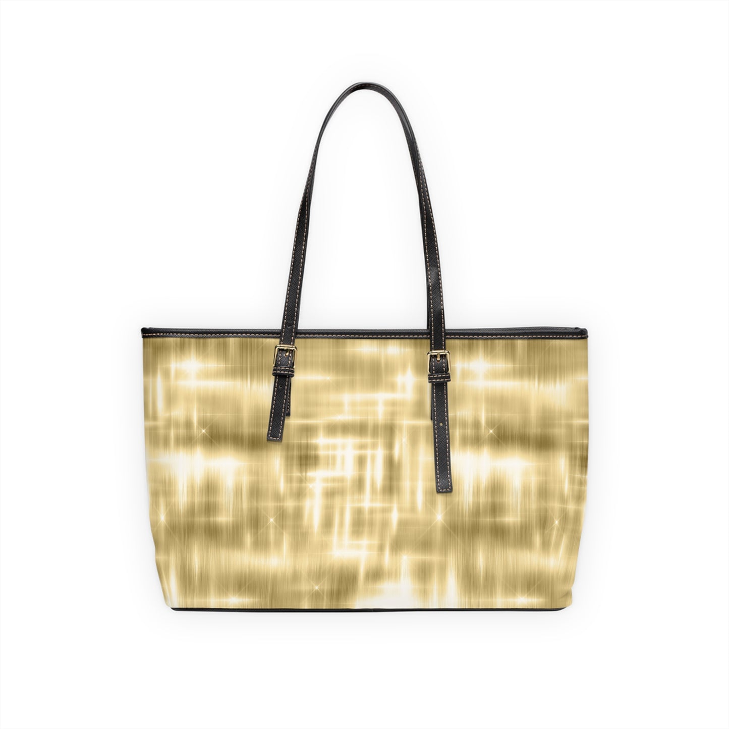 Collector's Vault: Aurum Gala | Glitter & Gold Smooth Shoulder Bag | Radiant Showpiece for Grand Occasions