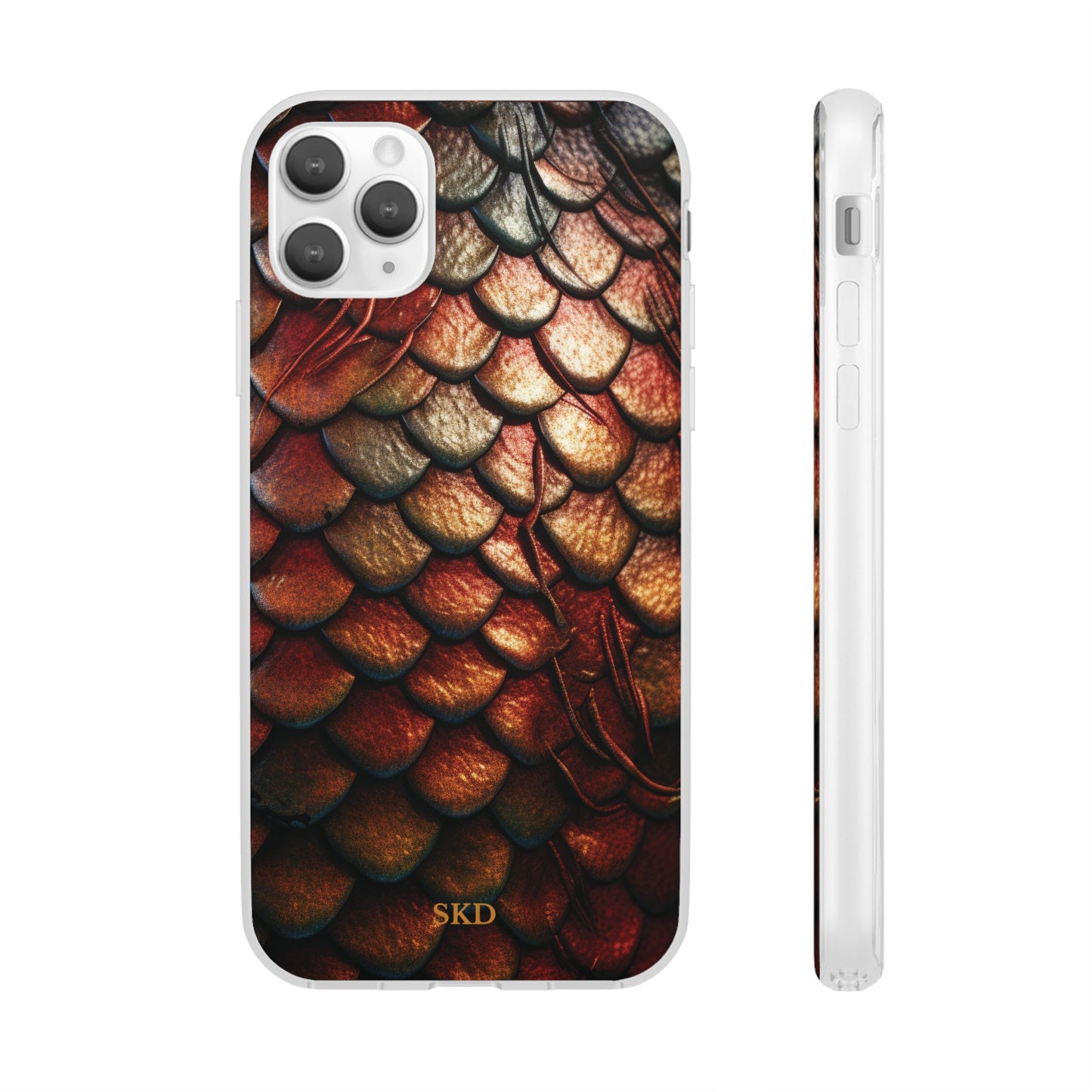 LIMITED EDITION: Enchanging Mystique |  Multi-Color Dragon Scale iPhone Case | Shock-Absorbing TPU Protective Cover, Slim & Wireless Charging Compatible, All iPhone Sizes