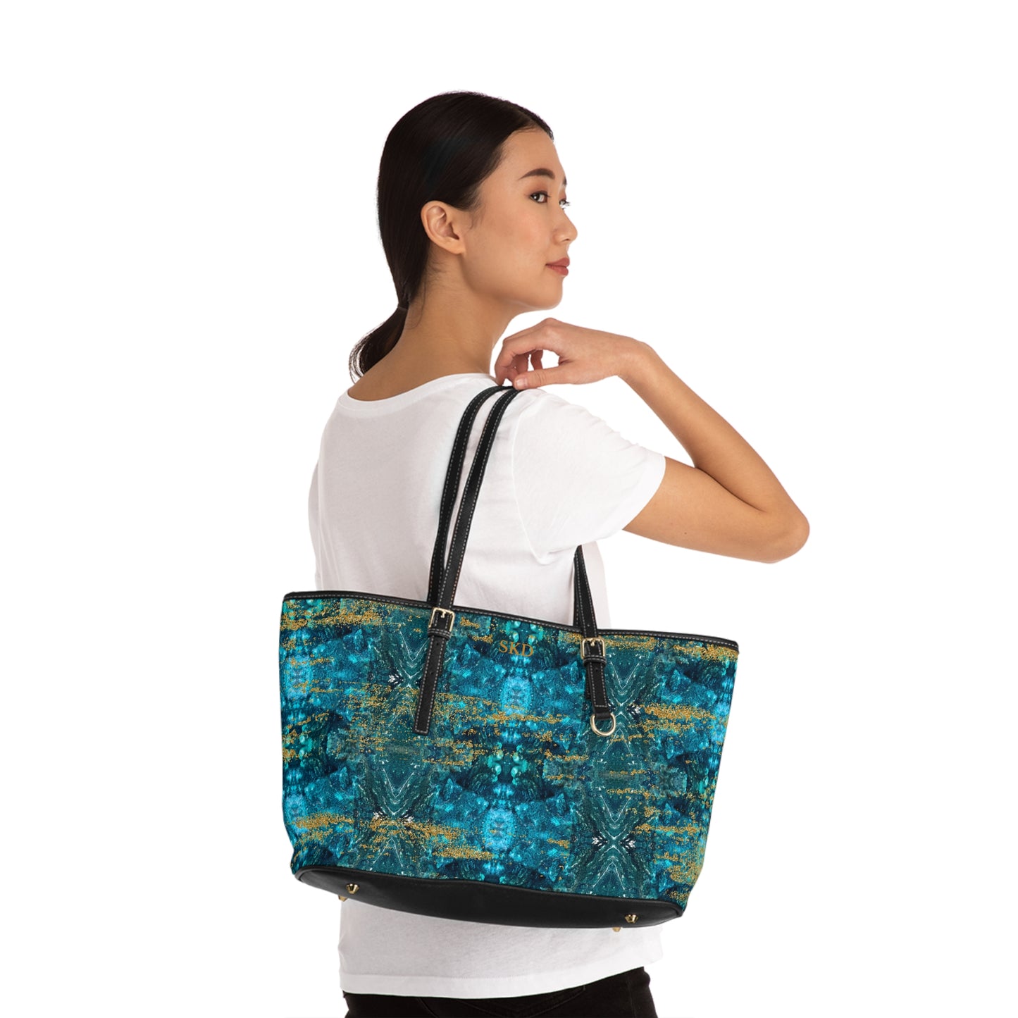 LIMITED EDITION: Celestial Reverie | Chrysocolla & Pyrite Inspired Shoulder Bag | Collector’s Vault Edition of Cleopatra’s Wise Stone”