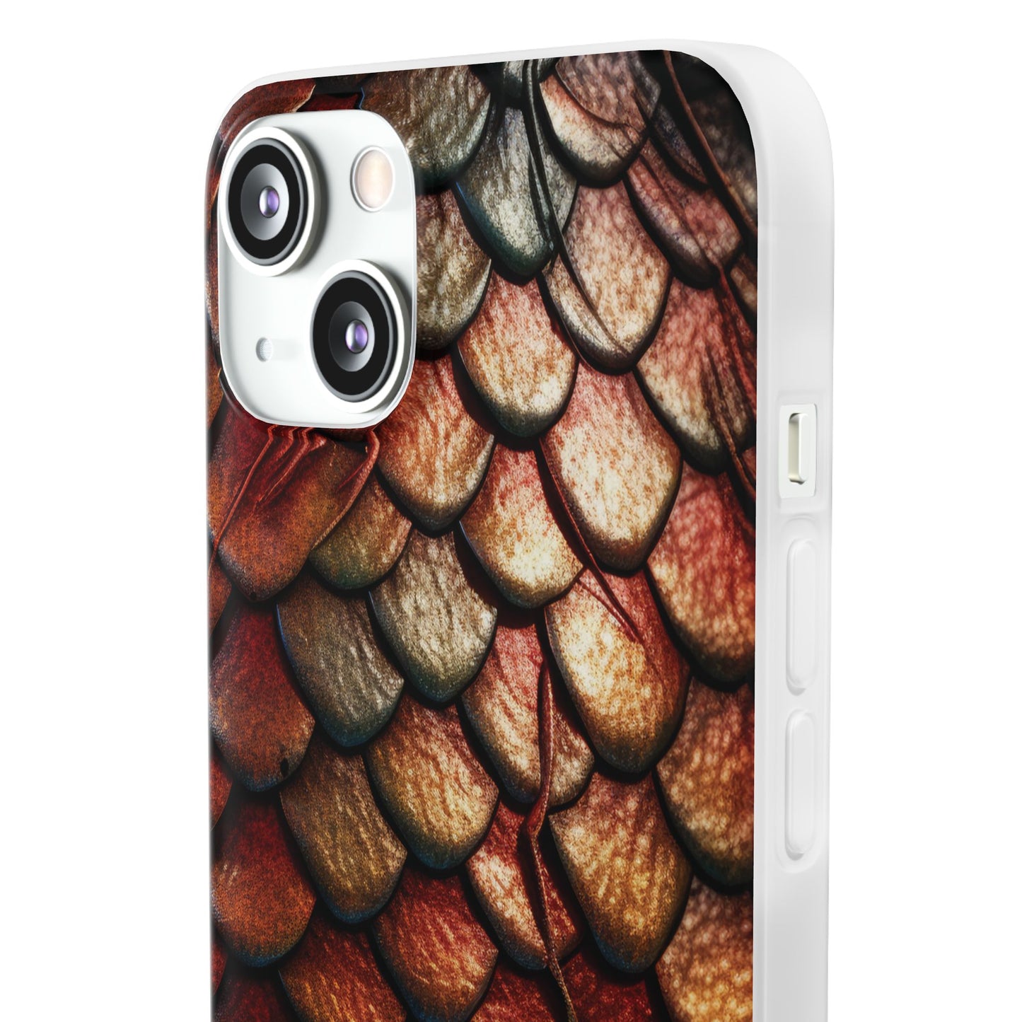 LIMITED EDITION: Enchanging Mystique |  Multi-Color Dragon Scale iPhone Case | Shock-Absorbing TPU Protective Cover, Slim & Wireless Charging Compatible, All iPhone Sizes