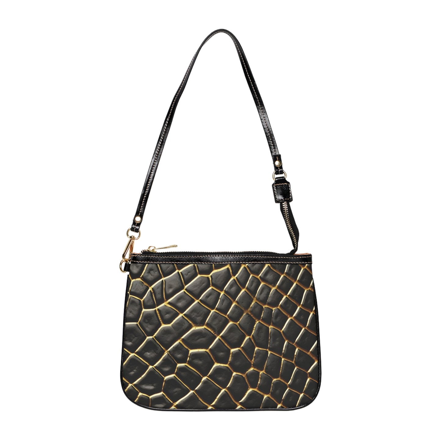 LIMITED EDITION: Obsidian Venom | Striking Black & Gold Small Shoulder Bag | Striking Statement Piece for Bold & Elegant Women