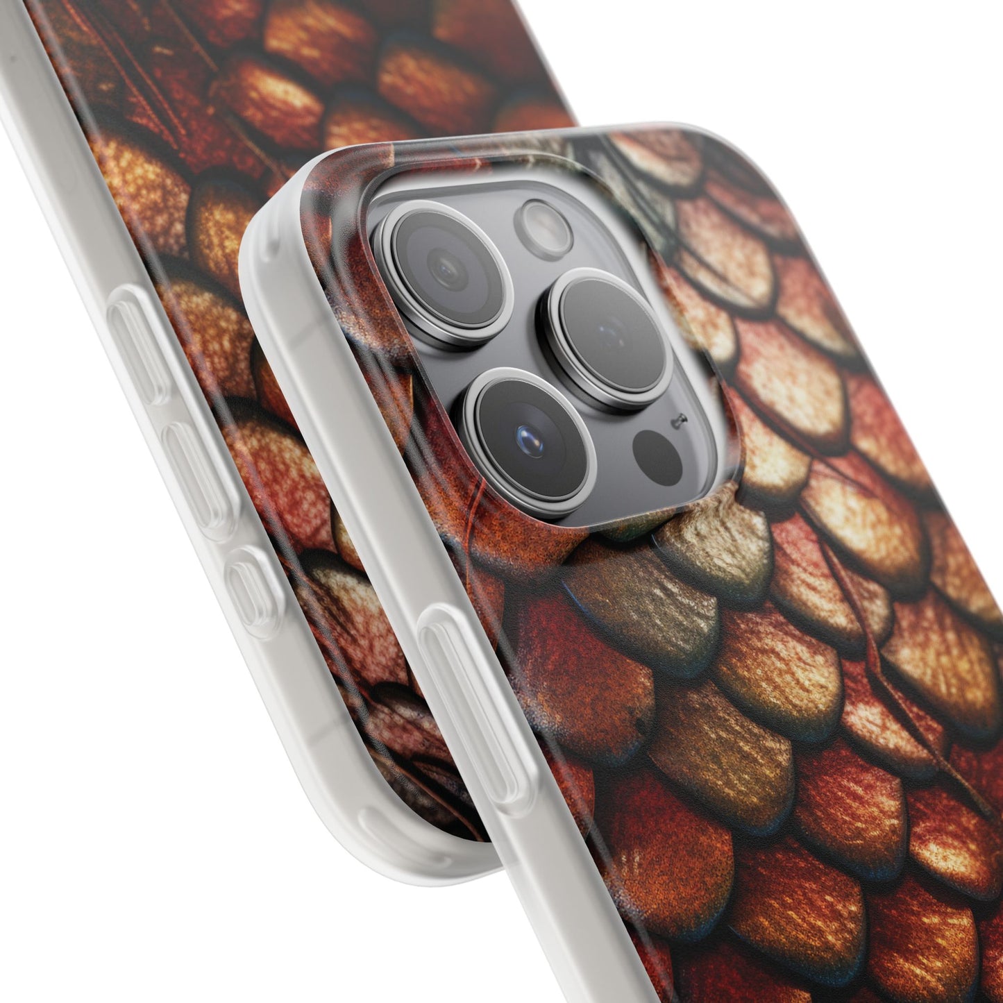 LIMITED EDITION: Enchanging Mystique |  Multi-Color Dragon Scale iPhone Case | Shock-Absorbing TPU Protective Cover, Slim & Wireless Charging Compatible, All iPhone Sizes