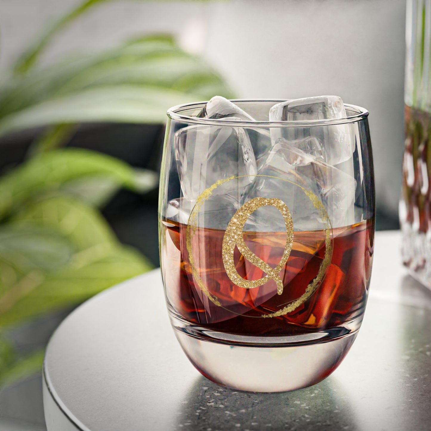 Letter Q | Custom 6oz Whiskey Glass – Perfect Personalized Gift, Bar Essential, or Event Prop