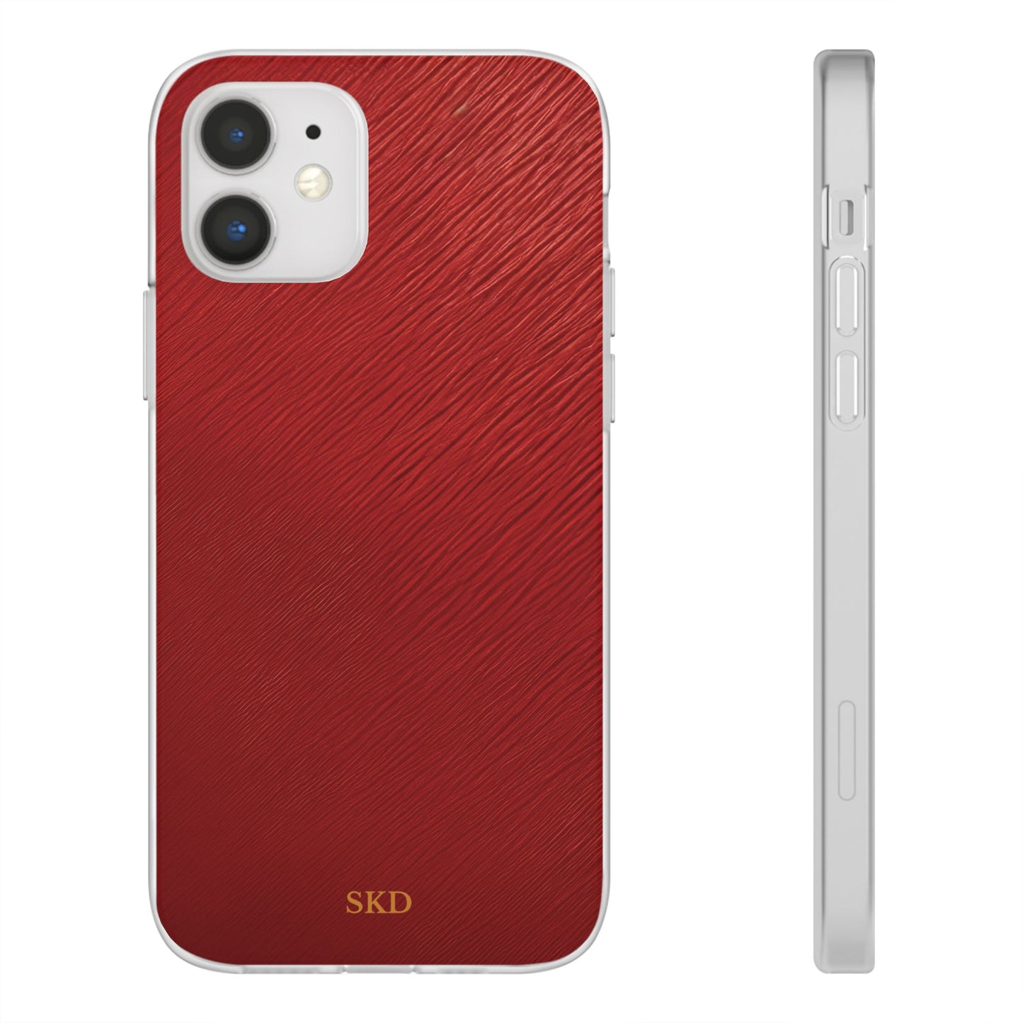 Crimson Reverie | Striking Dark Red iPhone Case | Shock-Absorbing TPU Protective Cover, Slim & Wireless Charging Compatible – Unique Tech Gift for All iPhone Sizes