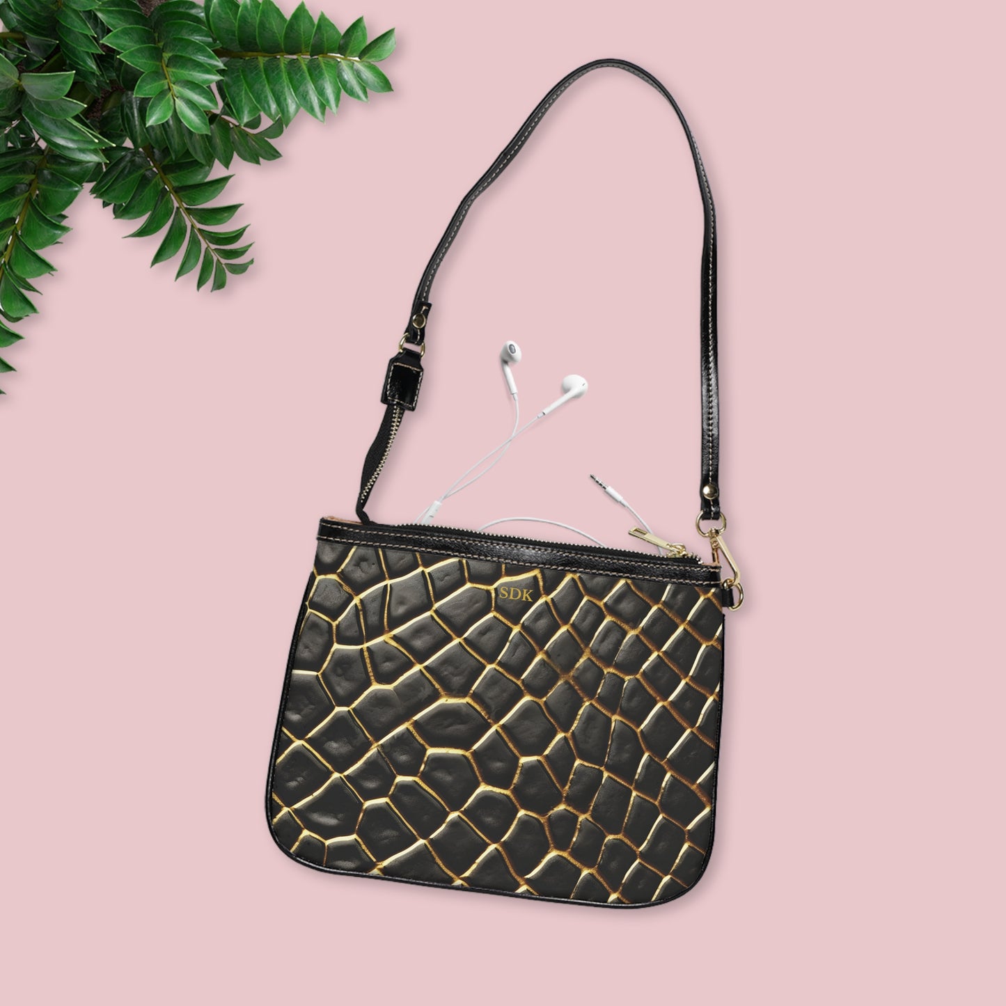 LIMITED EDITION: Obsidian Venom | Striking Black & Gold Small Shoulder Bag | Striking Statement Piece for Bold & Elegant Women