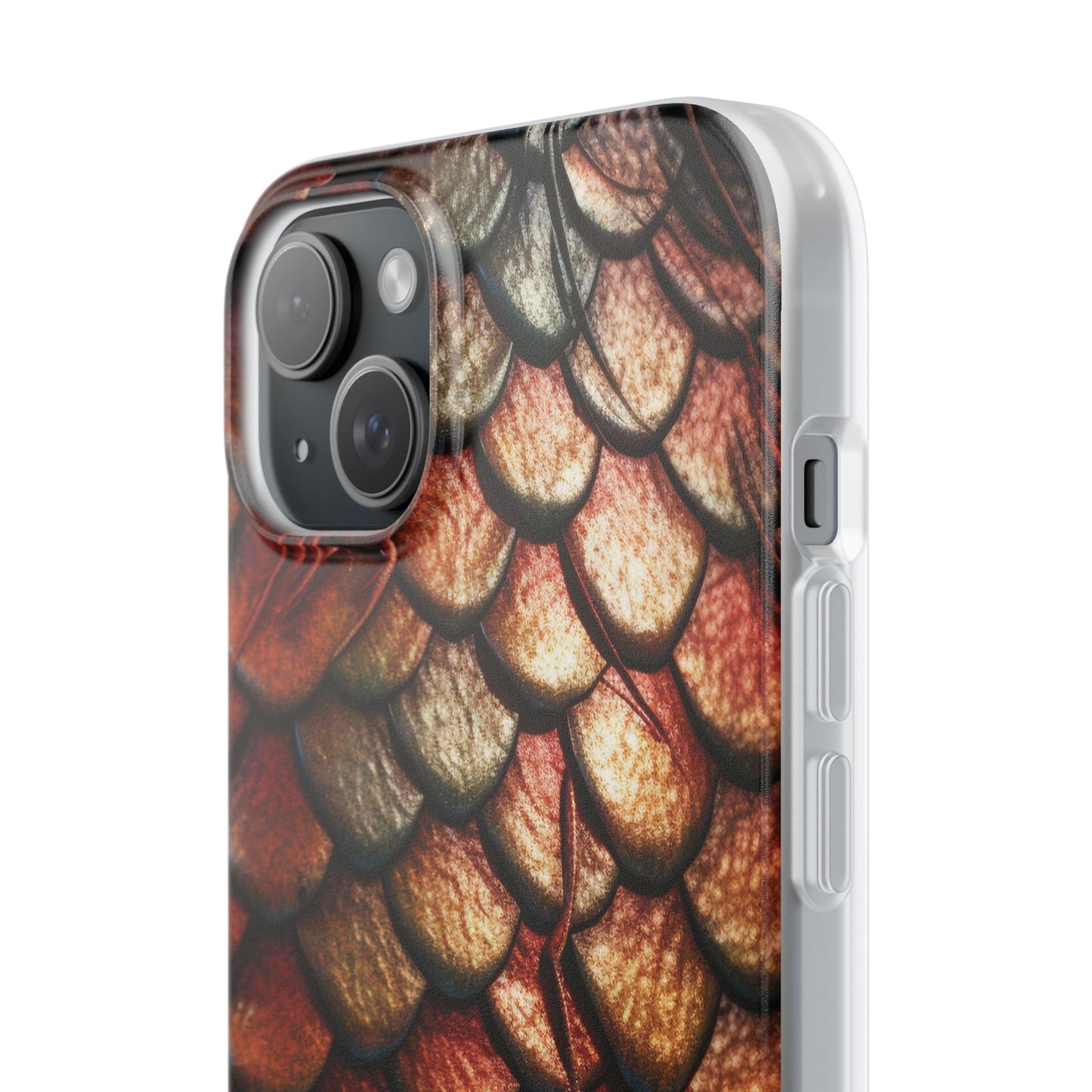LIMITED EDITION: Enchanging Mystique |  Multi-Color Dragon Scale iPhone Case | Shock-Absorbing TPU Protective Cover, Slim & Wireless Charging Compatible, All iPhone Sizes