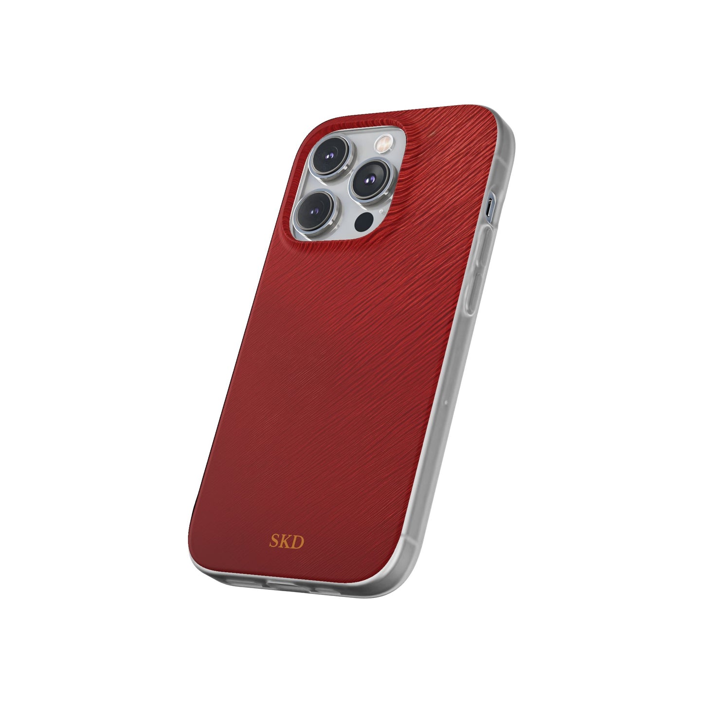 Crimson Reverie | Striking Dark Red iPhone Case | Shock-Absorbing TPU Protective Cover, Slim & Wireless Charging Compatible – Unique Tech Gift for All iPhone Sizes
