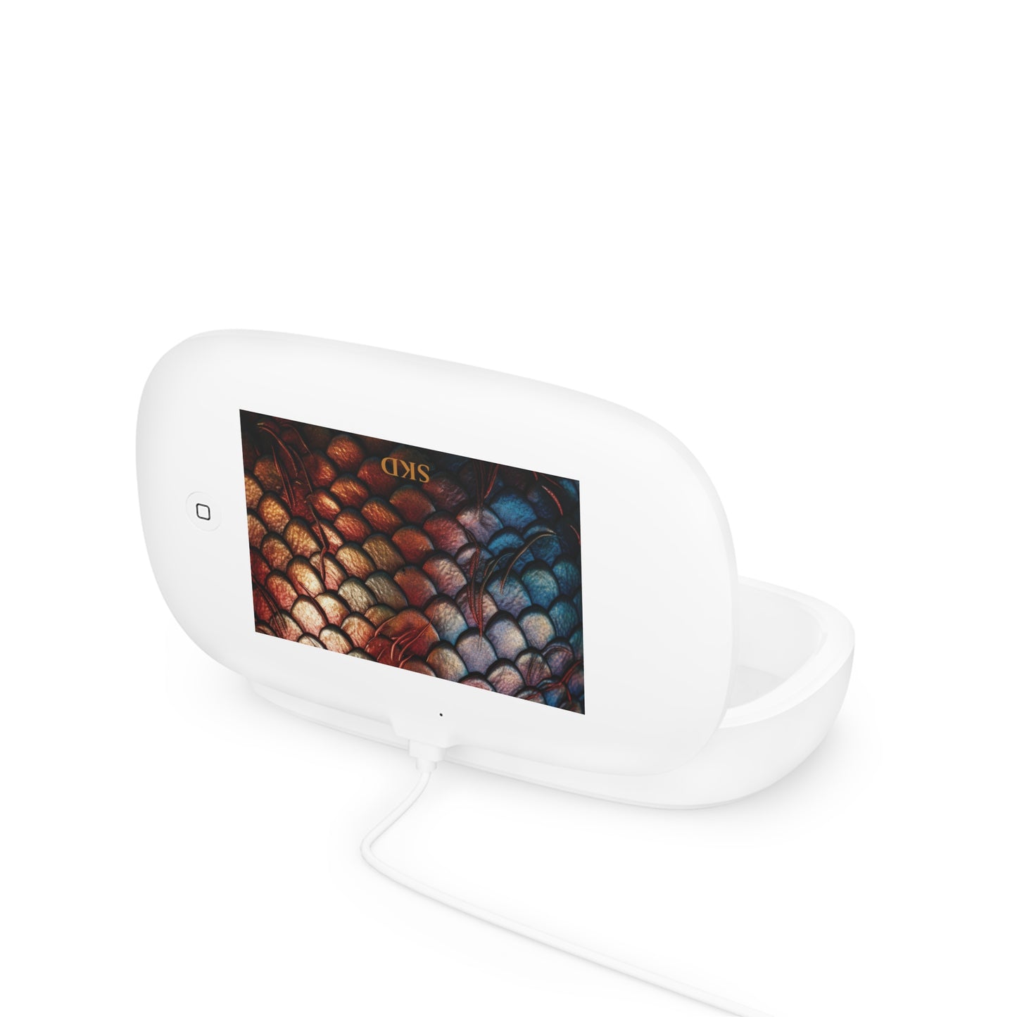 LIMITED EDITION: Enchanting Mystique | Luxurious, Multi-Color Dragon Scale UV Phone Sanitizer & Wireless Charging Pad | Kills 99% of Germs, Fits Phones, Keys & Jewelry