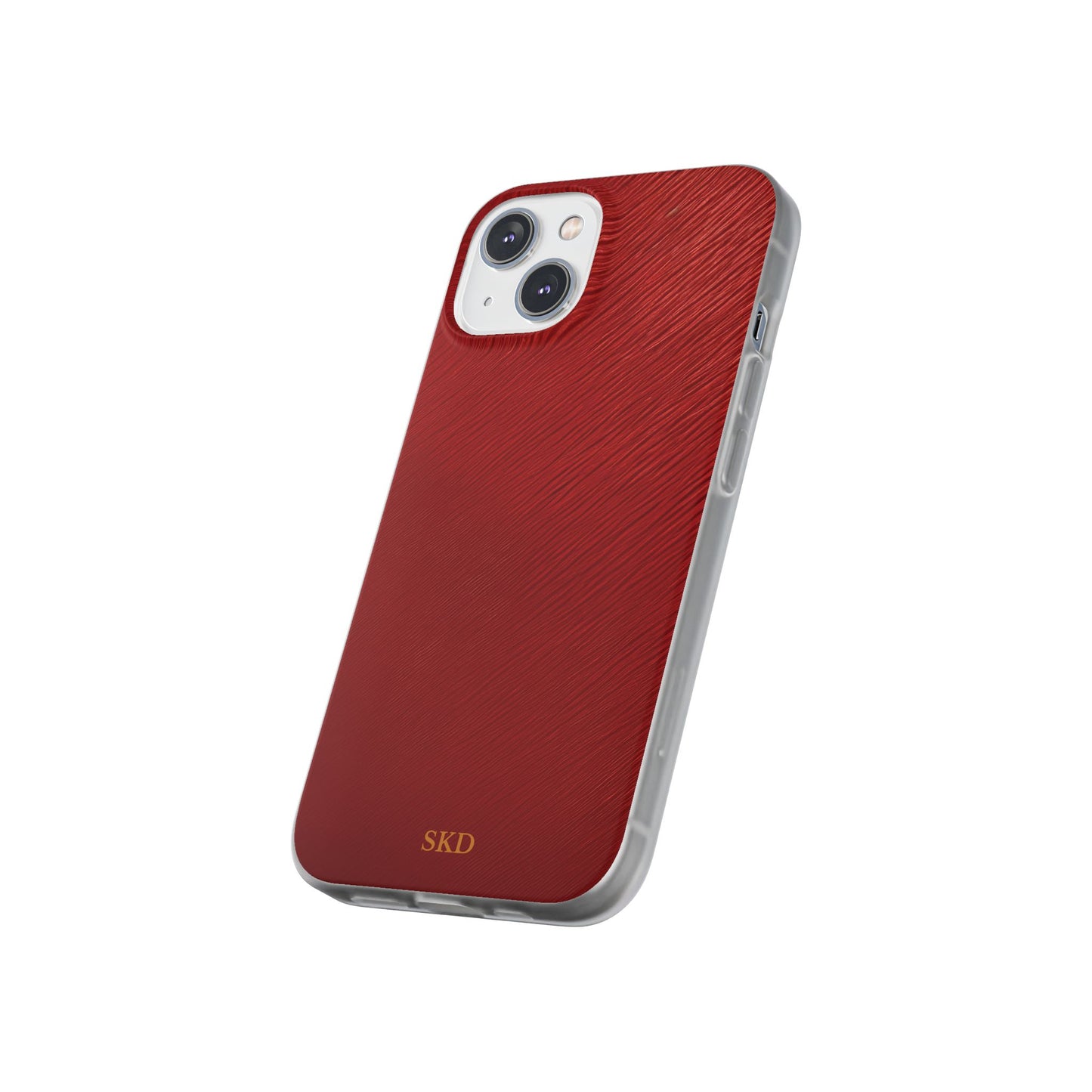 Crimson Reverie | Striking Dark Red iPhone Case | Shock-Absorbing TPU Protective Cover, Slim & Wireless Charging Compatible – Unique Tech Gift for All iPhone Sizes
