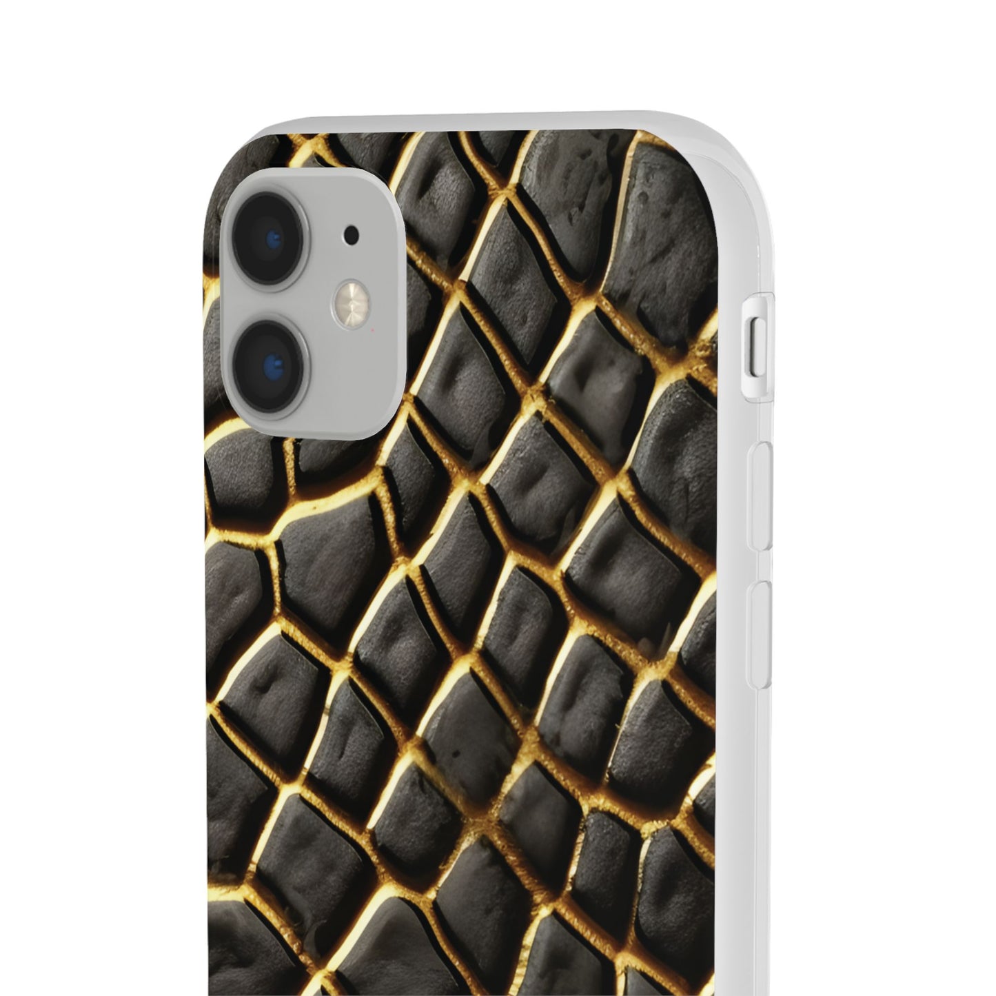 LIMITED EDITION: Obsidian Venom | Striking Black & Gold Faux Snake iPhone Case | Sleek, Sophisticated, and Protective