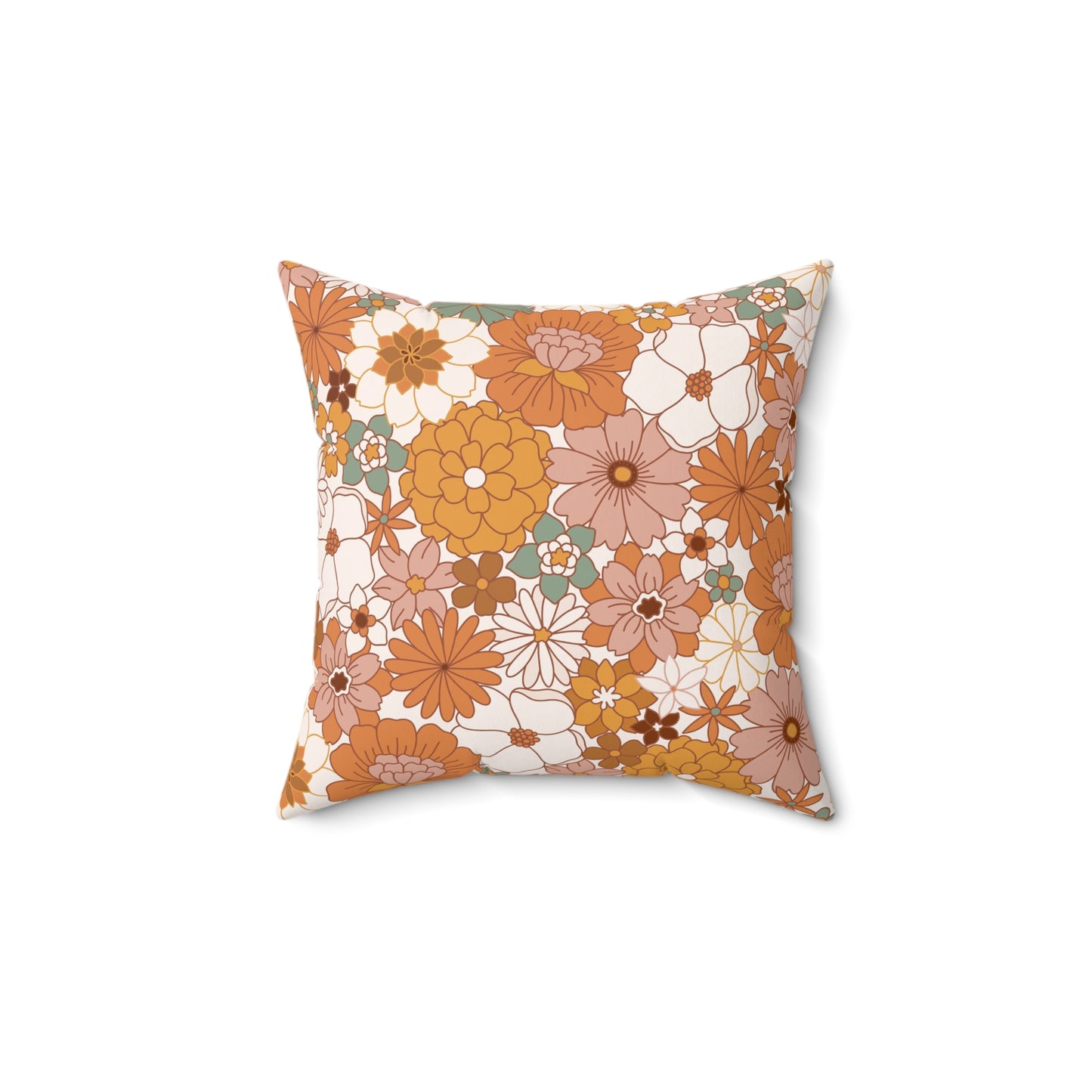 70s Style Custom Spun Polyester Square Pillow – A Retro Revival for Your Home Decor - Stylish Double-Sided Home Décor Accent for a Personalized Touch