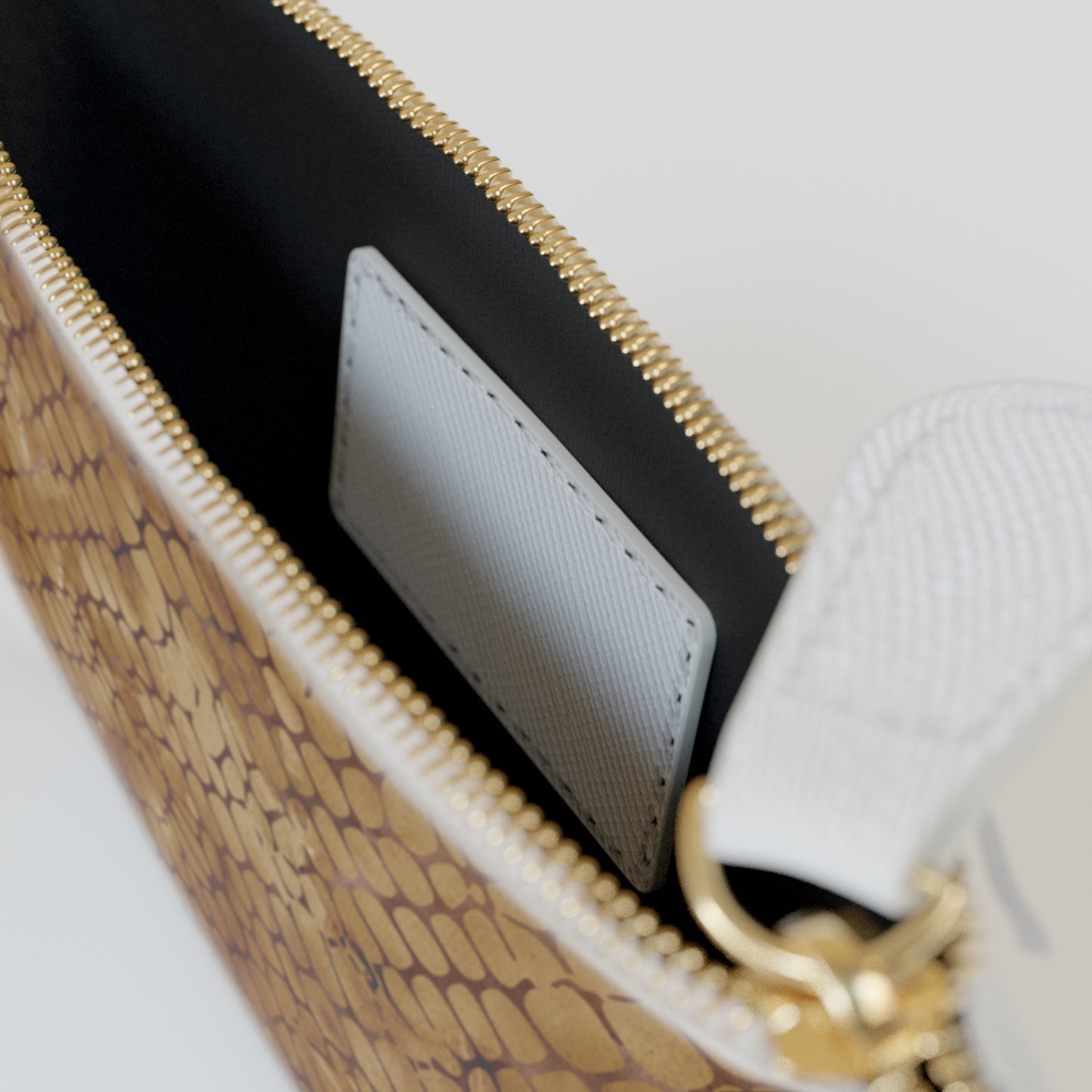 Amber Venom | Amber Brown Faux Snake Mini Clutch Bag | Warm Exotic Luxury for Bold Style
