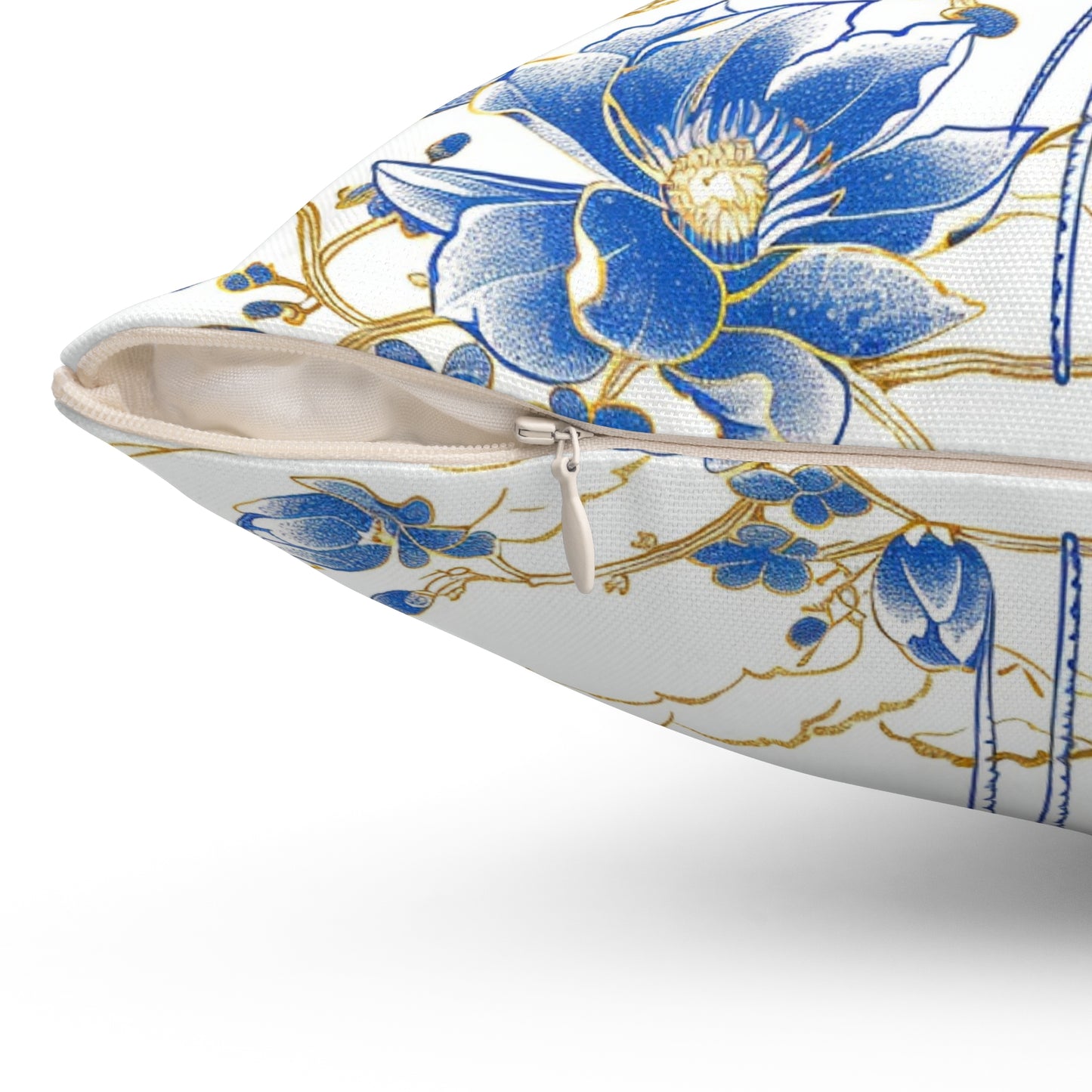 Bird Chinoiserie Custom Spun Polyester Square Pillow – Stylish Double-Sided Home Décor Accent for a Personalized Touch