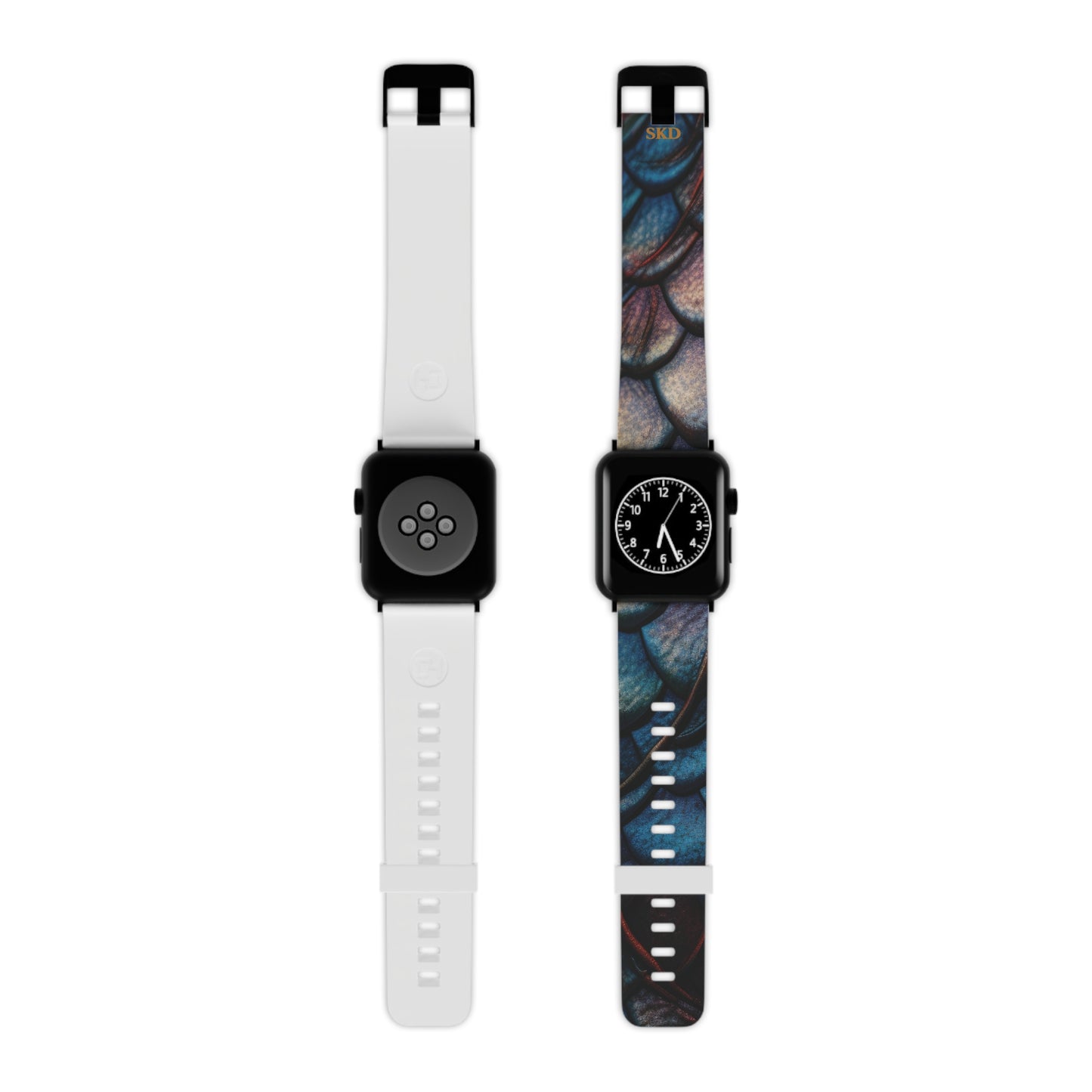 LIMITED EDITION: Enchanting Mystique | Digital Couture Multi-Color Dragon Scale Apple Watch Band (Blue Version) | Adjustable Strap, Sweat-Resistant & Compatible with All Series