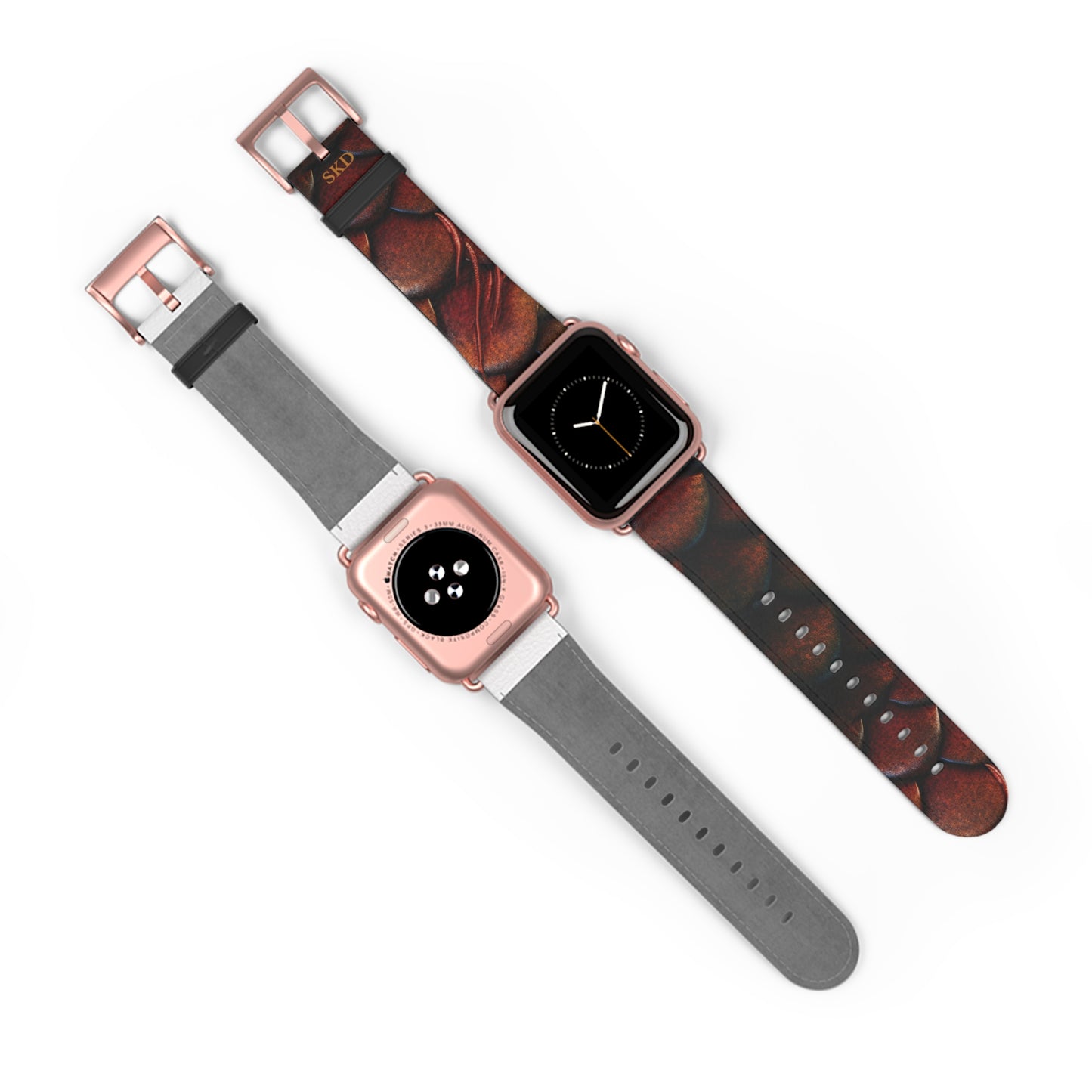 LIMITED EDITION: Enchanting Mystique | Luxurious Multi-Color Dragon Scale Apple Watch Strap, RoHS, REACH & Intertek Certified (Red Version) | Stainless Steel Buckle, All Series Compatible