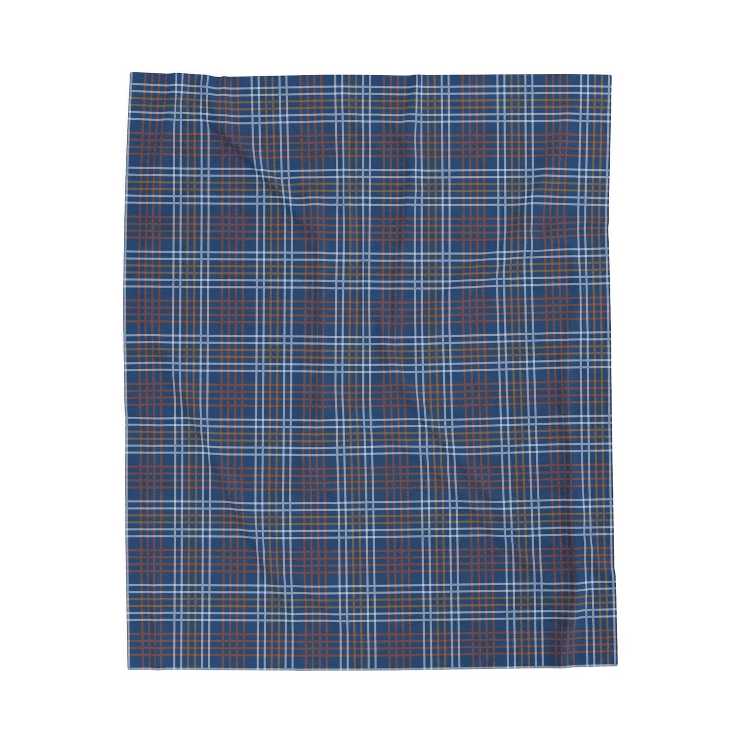Custom Dark Blue Striped Plush Velveteen Plaid Blanket – Cozy, Soft, and Perfect for Personalized Gifts | 50x60 - Signature Keepsake Designs