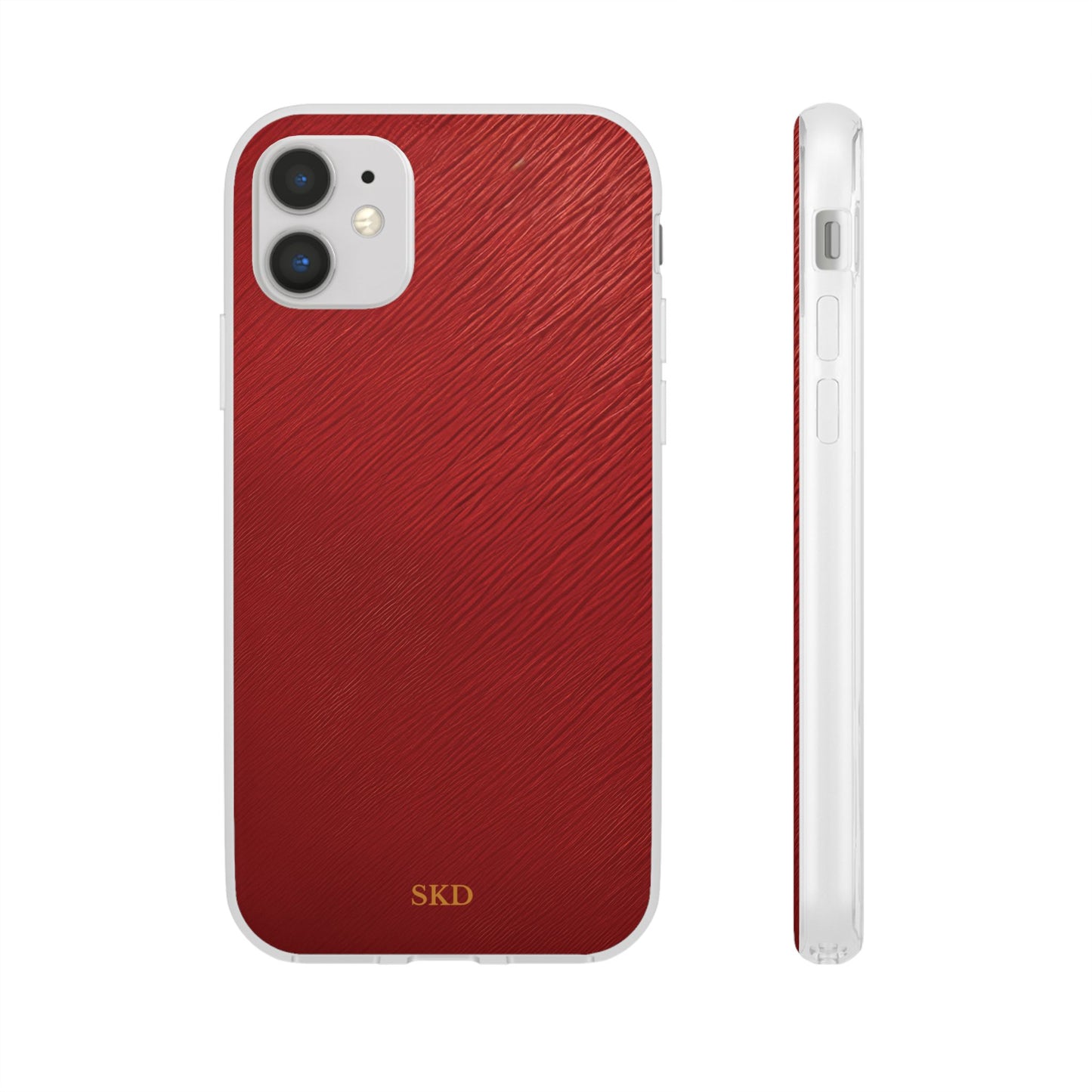 Crimson Reverie | Striking Dark Red iPhone Case | Shock-Absorbing TPU Protective Cover, Slim & Wireless Charging Compatible – Unique Tech Gift for All iPhone Sizes
