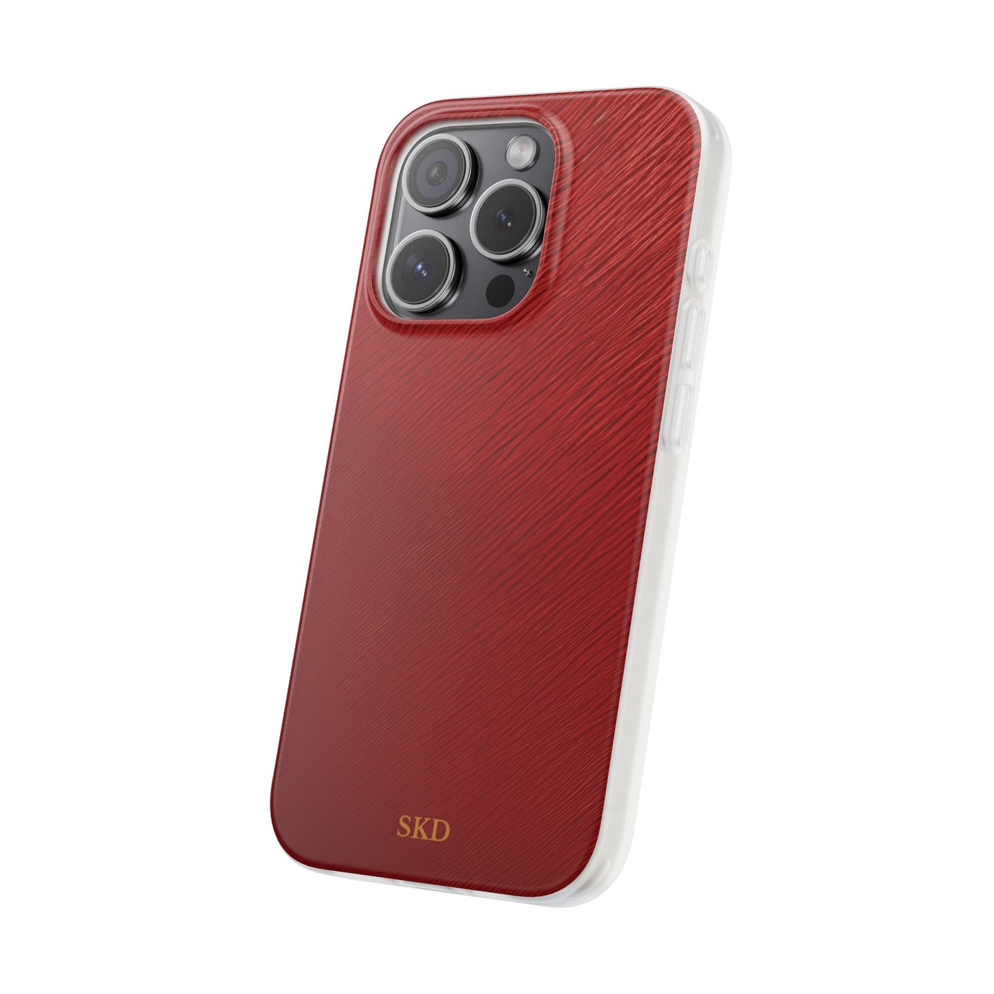 Crimson Reverie | Striking Dark Red iPhone Case | Shock-Absorbing TPU Protective Cover, Slim & Wireless Charging Compatible – Unique Tech Gift for All iPhone Sizes