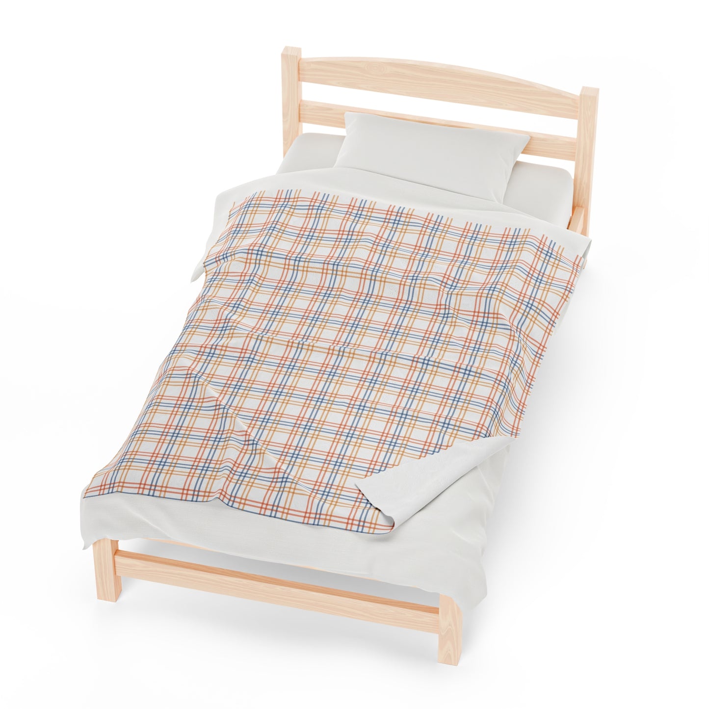 Custom Stripe Plush Velveteen Plaid Blanket – Cozy, Soft, and Perfect for Personalized Gifts | 50x60