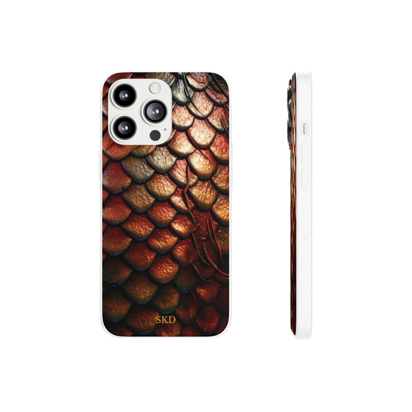 LIMITED EDITION: Enchanging Mystique |  Multi-Color Dragon Scale iPhone Case | Shock-Absorbing TPU Protective Cover, Slim & Wireless Charging Compatible, All iPhone Sizes