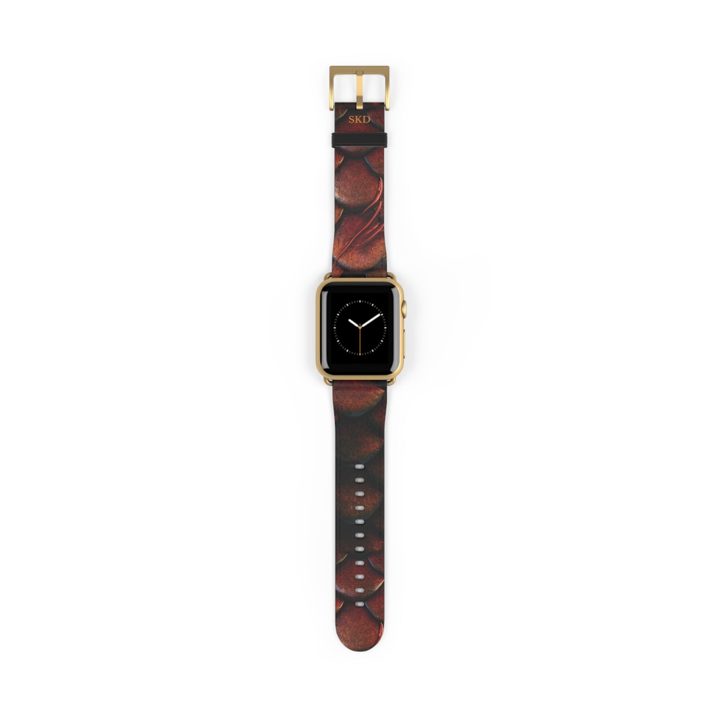 LIMITED EDITION: Enchanting Mystique | Luxurious Multi-Color Dragon Scale Apple Watch Strap, RoHS, REACH & Intertek Certified (Red Version) | Stainless Steel Buckle, All Series Compatible