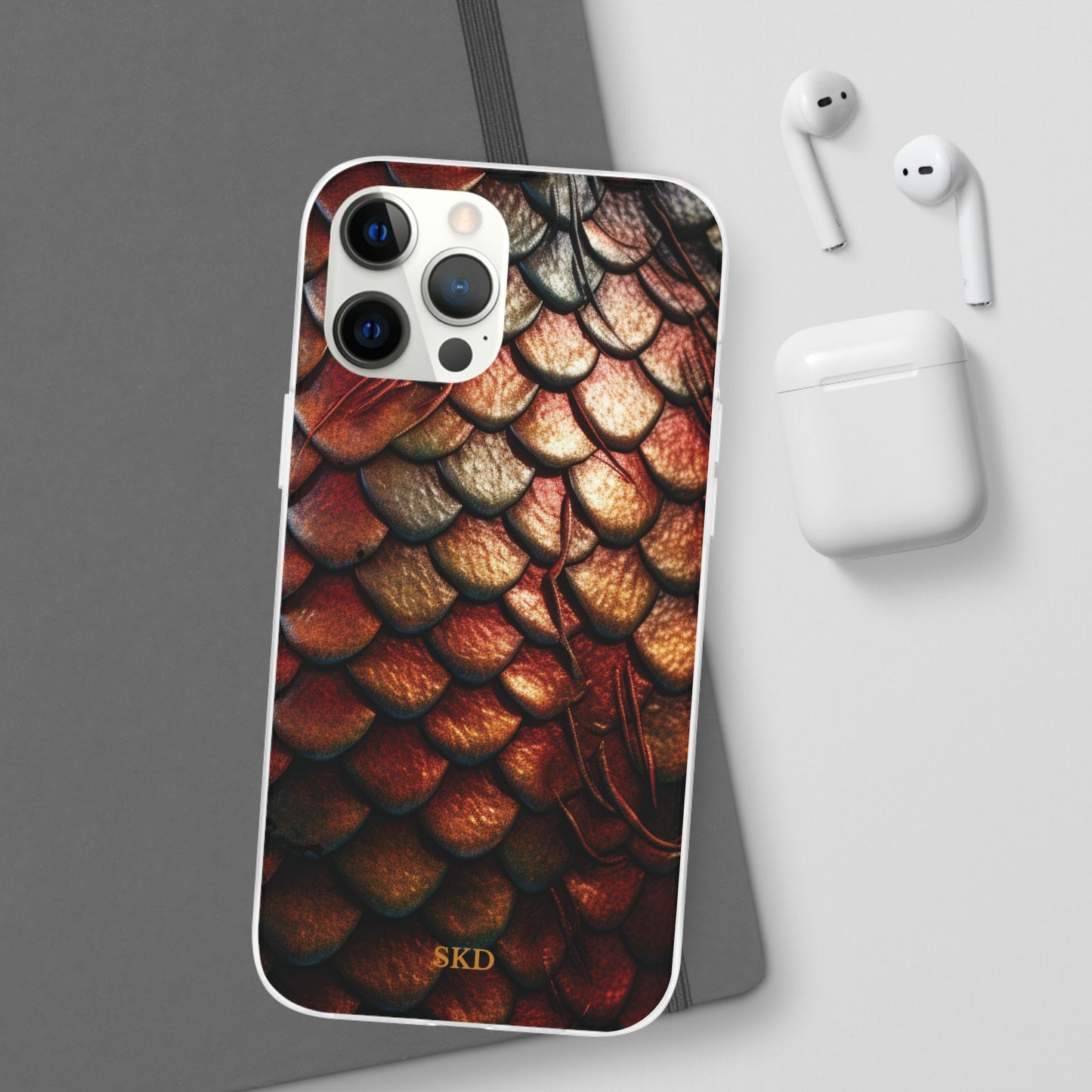 LIMITED EDITION: Enchanging Mystique |  Multi-Color Dragon Scale iPhone Case | Shock-Absorbing TPU Protective Cover, Slim & Wireless Charging Compatible, All iPhone Sizes