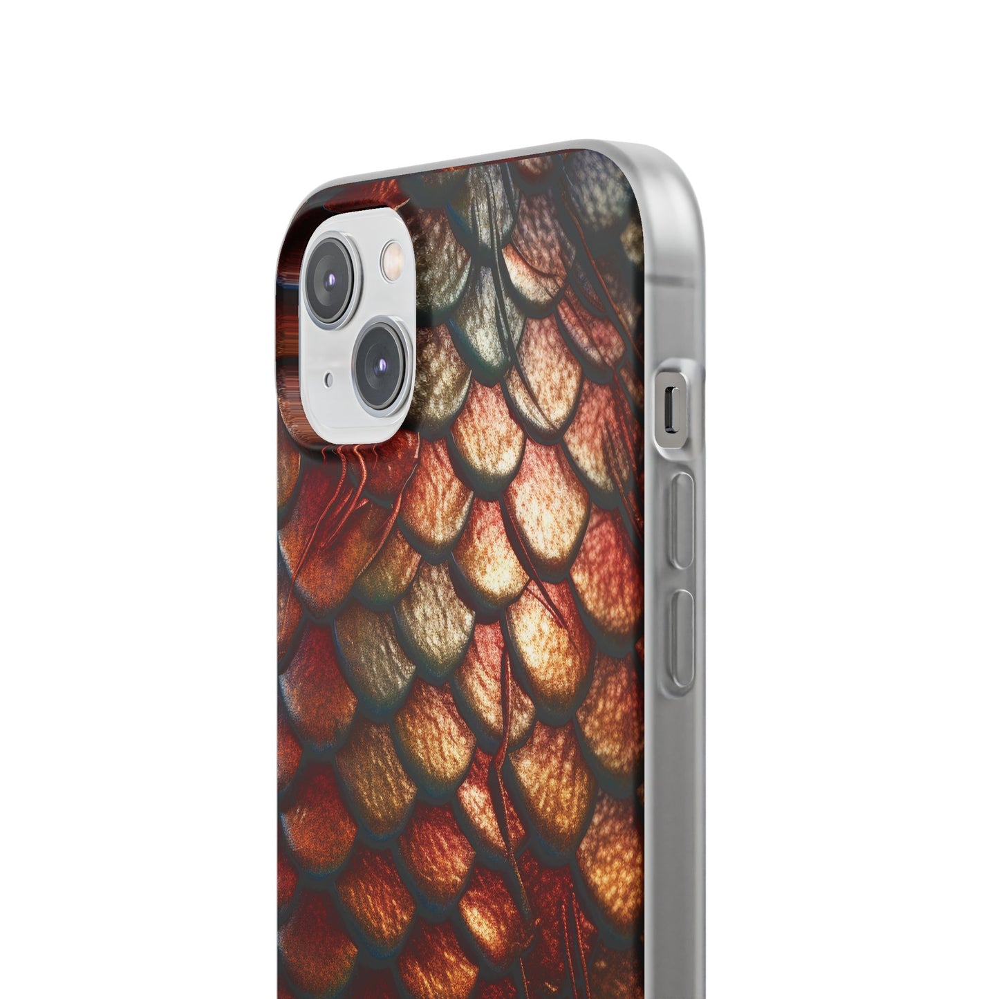 LIMITED EDITION: Enchanging Mystique |  Multi-Color Dragon Scale iPhone Case | Shock-Absorbing TPU Protective Cover, Slim & Wireless Charging Compatible, All iPhone Sizes