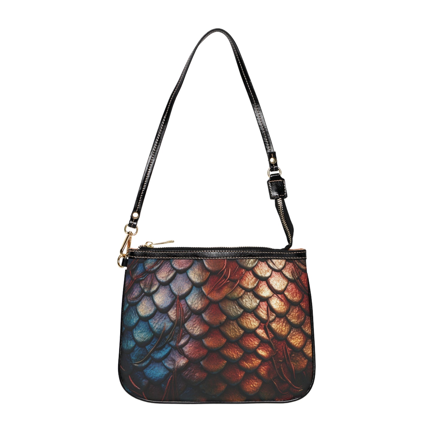 LIMITED EDITION: Enchanting Mystique | Multi-Color Dragon Scale Small Shoulder Bag | Captivating Elegance for Evening Affairs