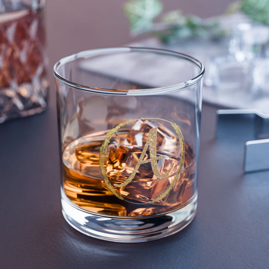 Letter A | 10oz Rocks Glass - Durable, BPA-Free, Made in the USA