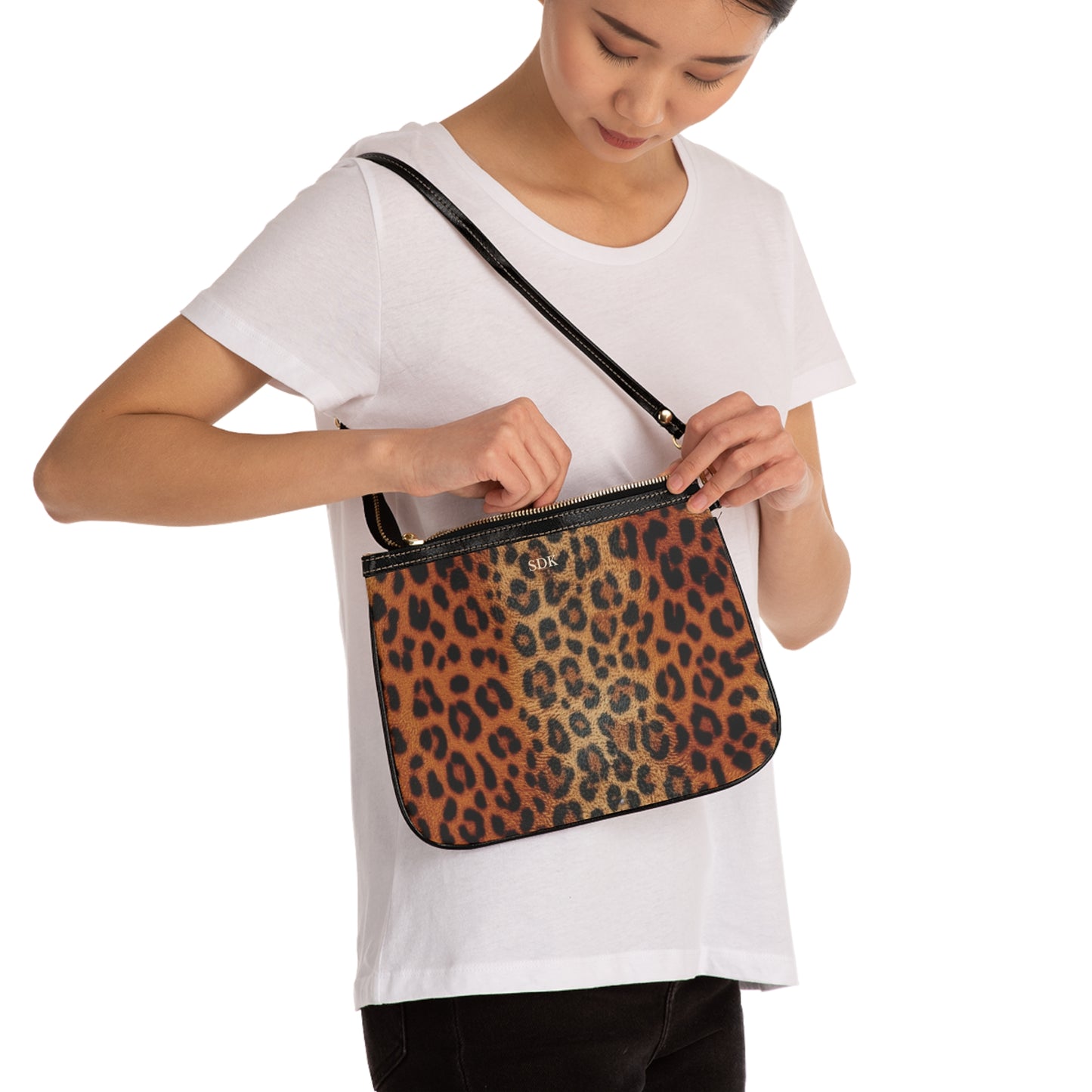 Core Collection: Elysian Safari | Leopard Faux Leather Small Shoulder Bag | Timeless Glamour with a Wild Edge