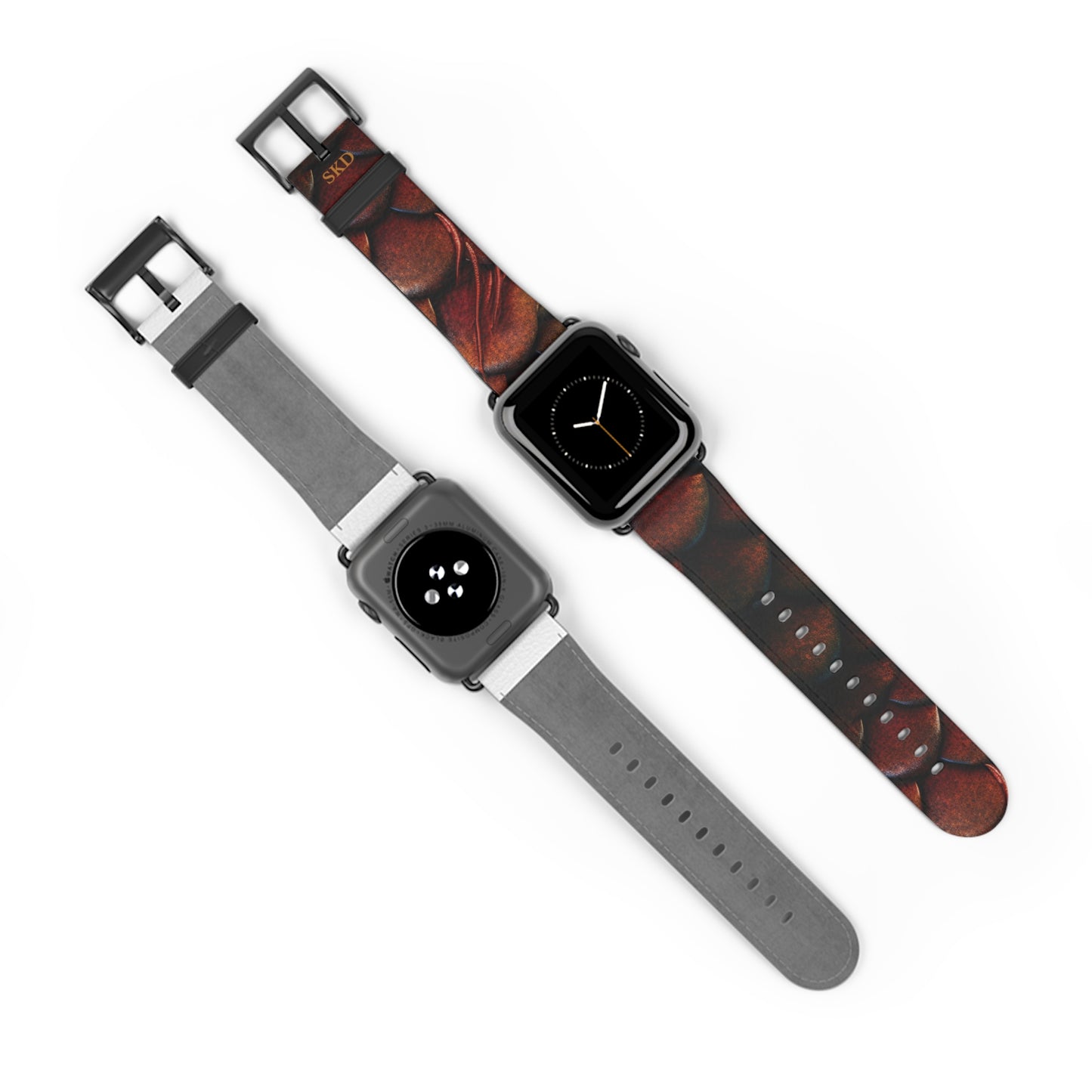 LIMITED EDITION: Enchanting Mystique | Luxurious Multi-Color Dragon Scale Apple Watch Strap, RoHS, REACH & Intertek Certified (Red Version) | Stainless Steel Buckle, All Series Compatible