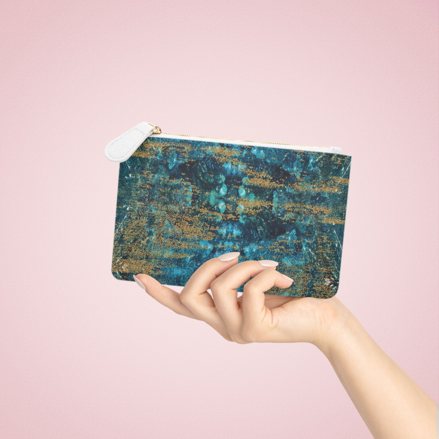 LIMITED EDITION: Celestial Reverie | Chrysocolla & Pyrite Inspired Mini Clutch Bag | Collector’s Vault Edition of Cleopatra’s "Wise Stone"