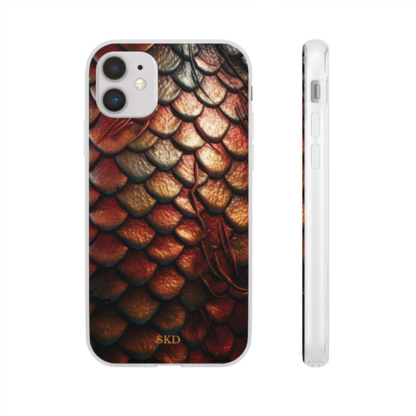 LIMITED EDITION: Enchanging Mystique |  Multi-Color Dragon Scale iPhone Case | Shock-Absorbing TPU Protective Cover, Slim & Wireless Charging Compatible, All iPhone Sizes