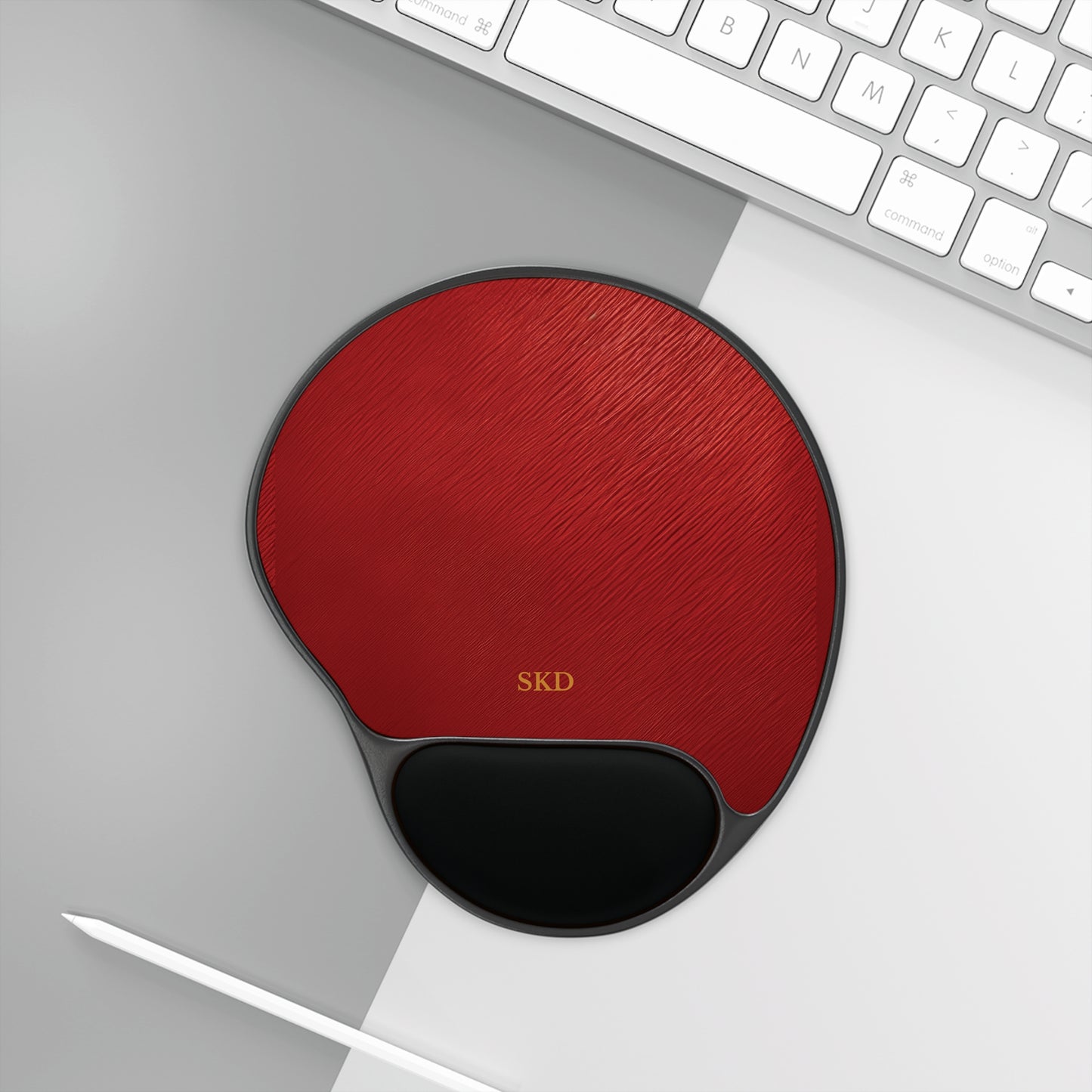 Crimson Reverie | Striking Dark Red Mouse Pad with Wrist Rest | Ideal for Gamers, Home Office Decor, Gift for Tech Lovers, Ergonomic Support