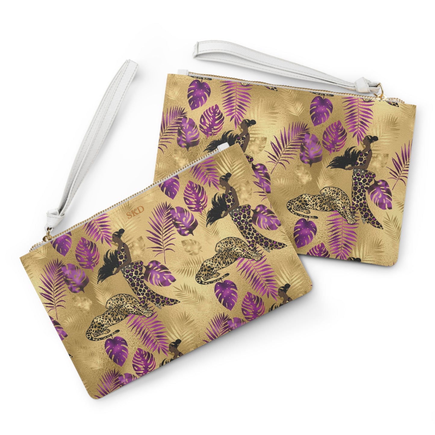 Vault Exclusive: Wild Majesty | Royal Purple and Gold Leopard Clutch Bag | Bold Statement for Confident Fashionistas