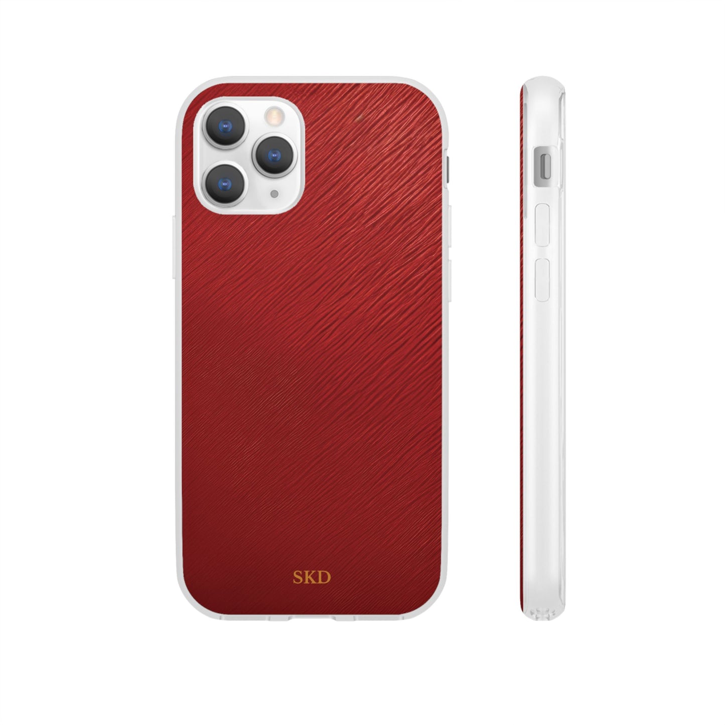 Crimson Reverie | Striking Dark Red iPhone Case | Shock-Absorbing TPU Protective Cover, Slim & Wireless Charging Compatible – Unique Tech Gift for All iPhone Sizes
