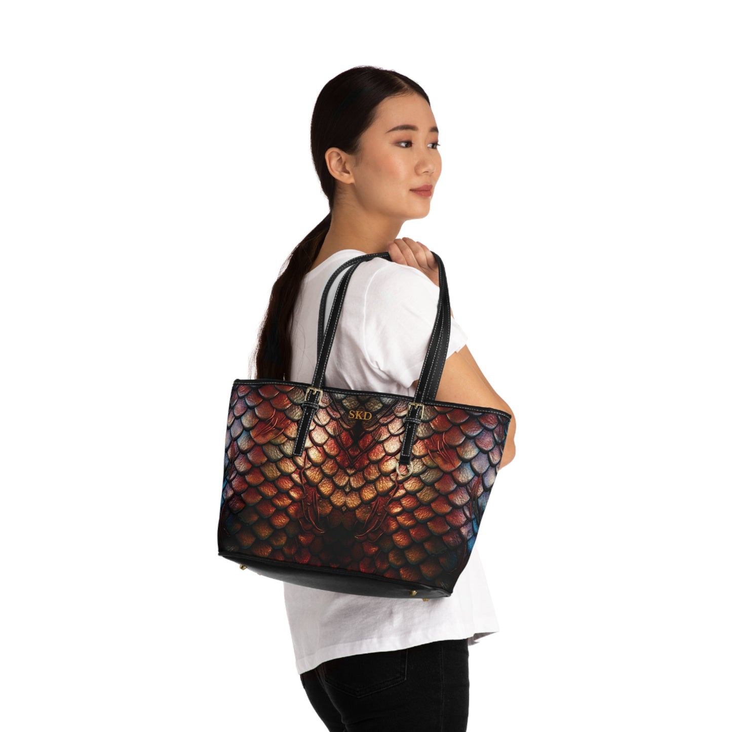LIMITED EDITION: Enchanting Mystique | Multi-Color Dragon Scale Shoulder Bag | Captivating Elegance for Evening Affairs