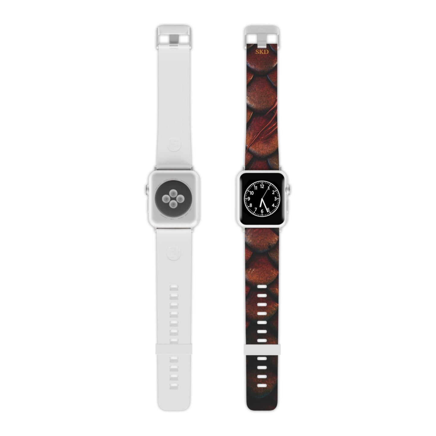 LIMITED EDITION: Enchanting Mystique | Digital Couture Multi-Color Dragon Scale Apple Watch Band (Red Version) | Adjustable Strap, Sweat-Resistant & Compatible with All Series